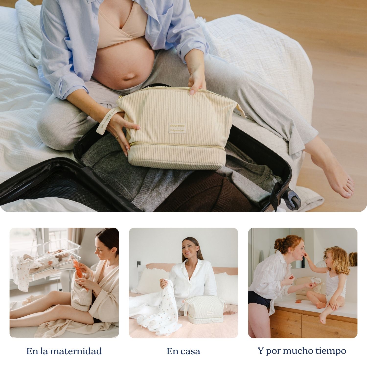 Neceser de maternidad Doomoo & Shinn Care Mommy Vanity - Crudo Crudo-10