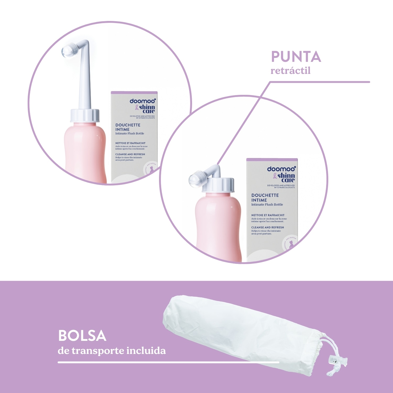 Botella lavado perianal Doomoo & Shinn Care - Rosa claro Rosa claro-7