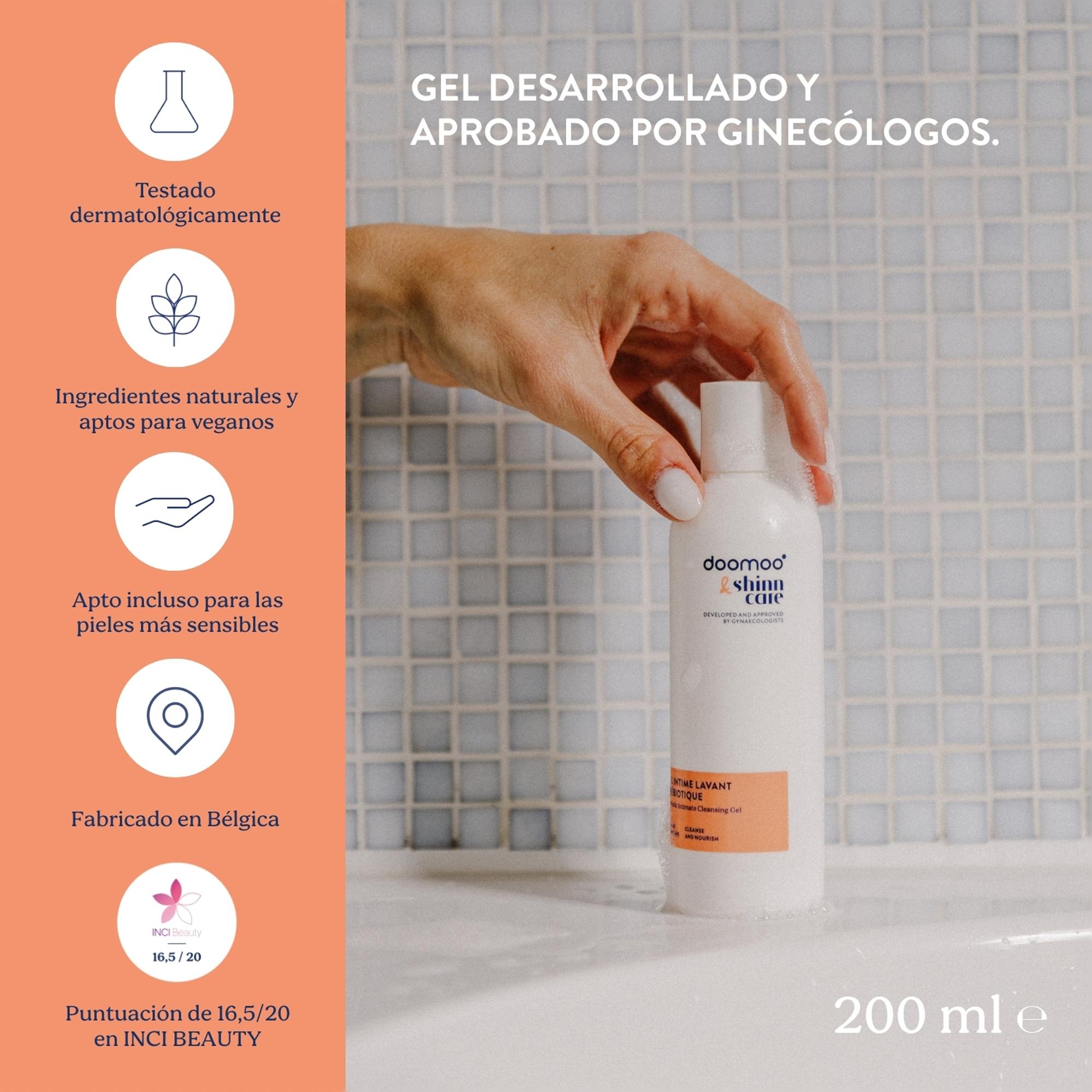Gel íntimo limpiador probiotico Doomoo & Shinn Care 200ml - Blanco Blanco-3
