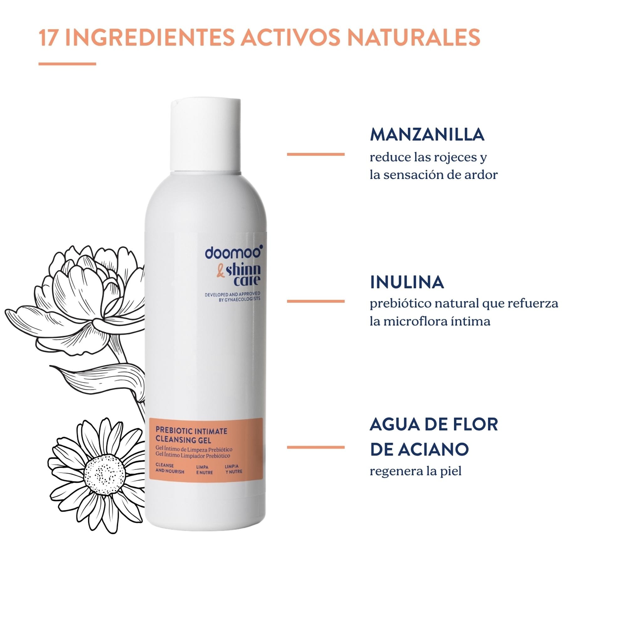 Gel íntimo limpiador probiotico Doomoo & Shinn Care 200ml - Blanco Blanco-5