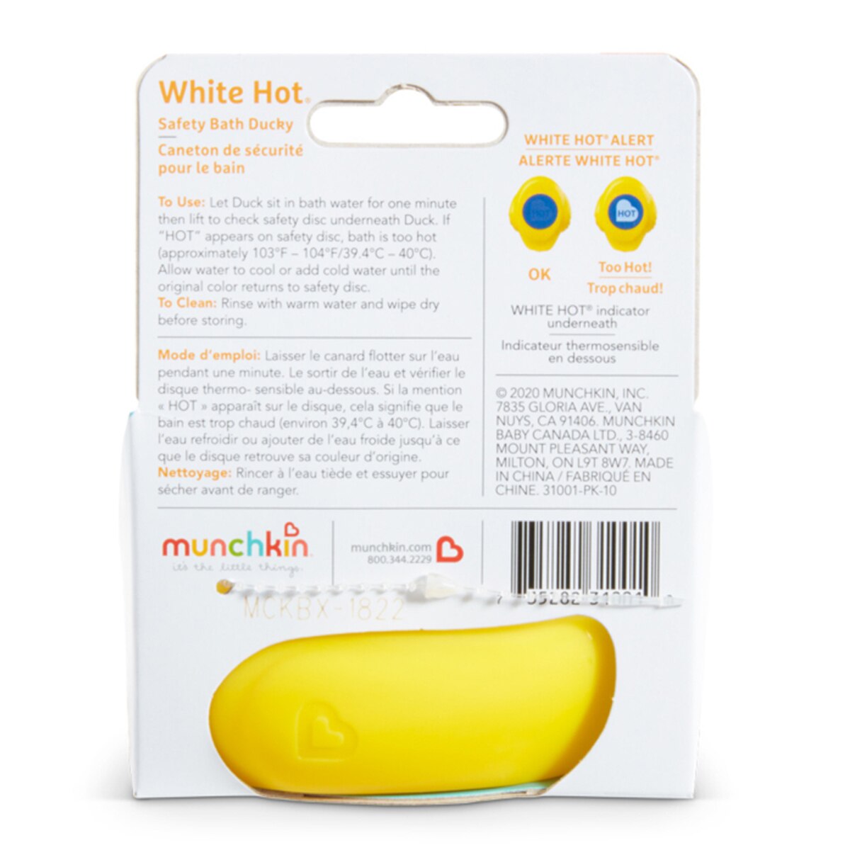 Patito Baño Munchkin con sensor de temperatura Amarillo-5