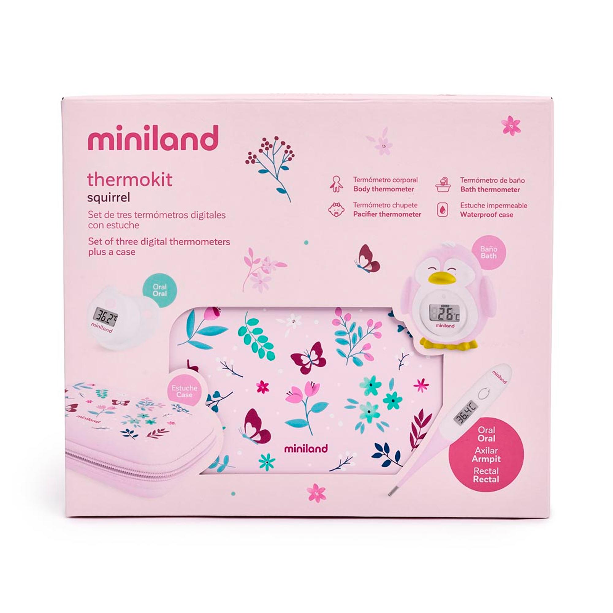 Kit de Termómetros Miniland Thermokit com 3 Peças Coleção Dreamland Dreamland Rosa-claro-8