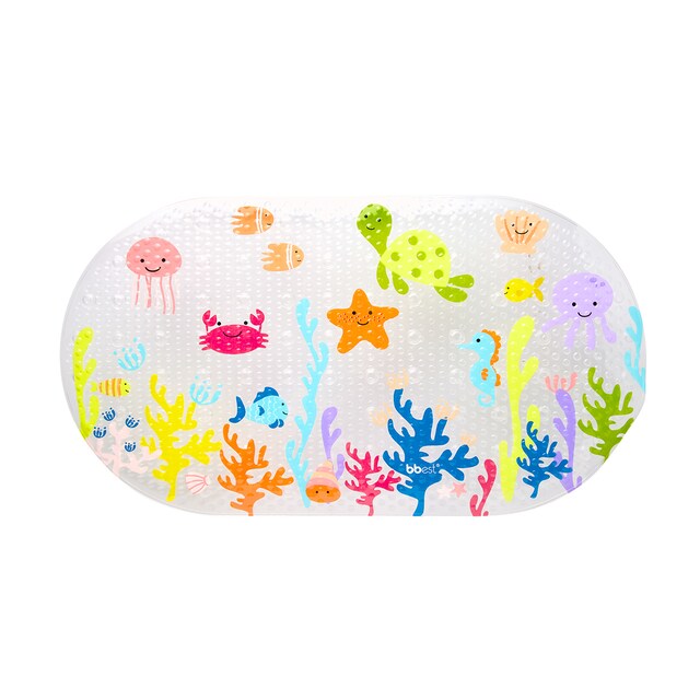 Alfombra de baño bbest Mundo Marino antideslizante transparente/multicolor