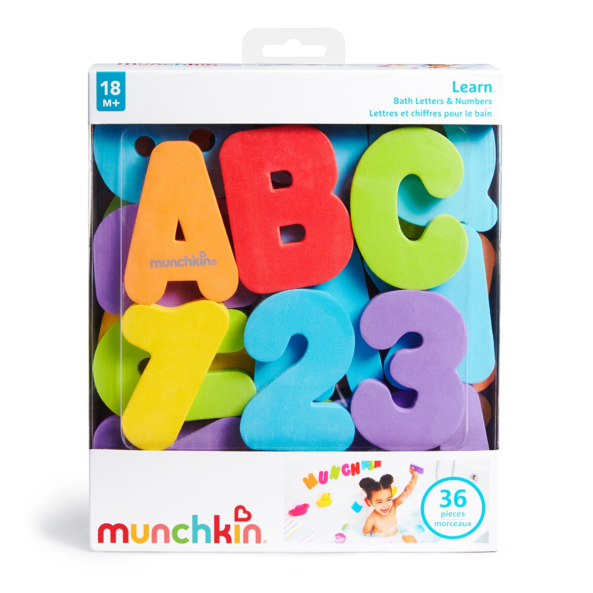 Letras y números para la bañera (36 ud.) Multicolor-6