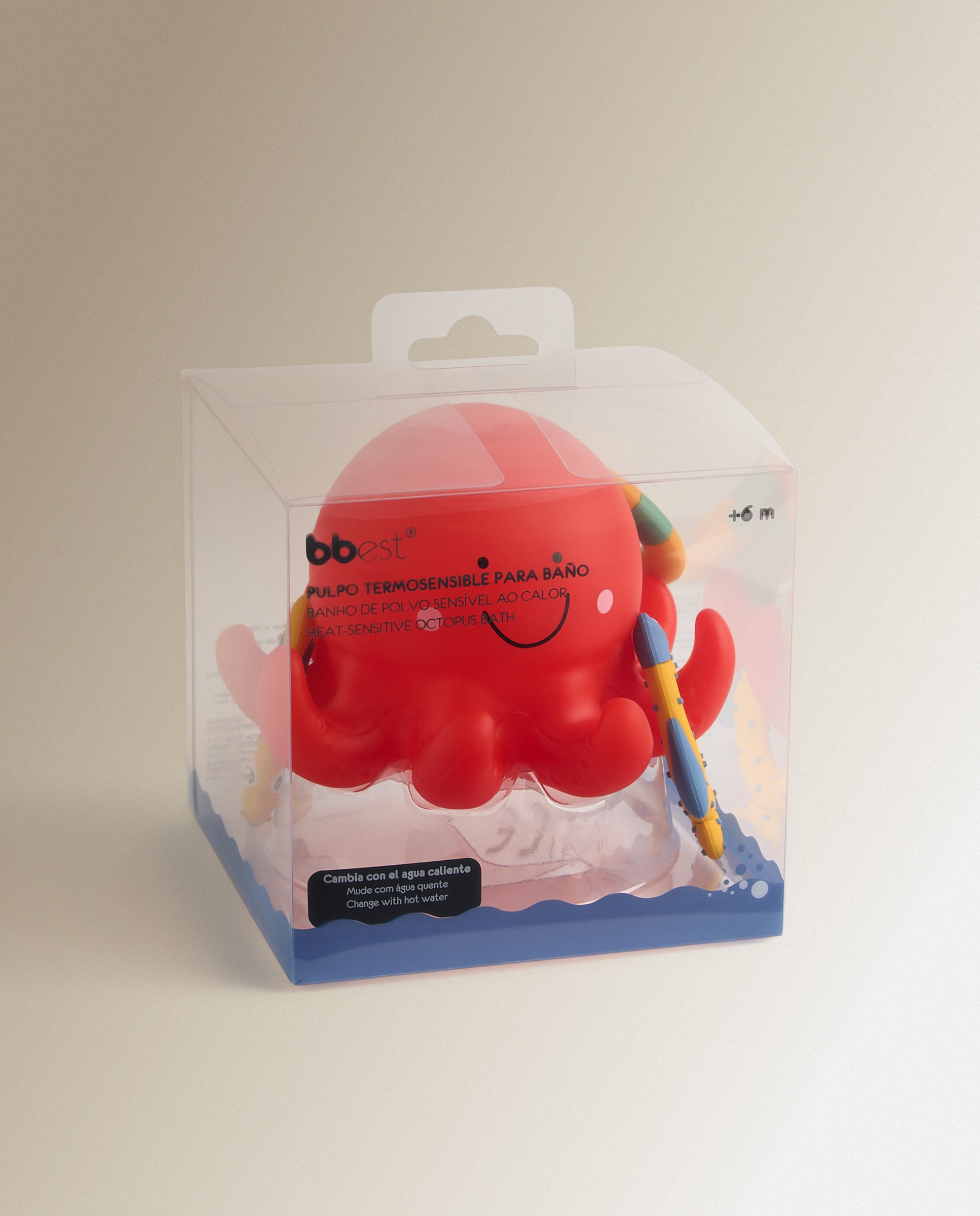 Brinquedo de Banho Polvo Termossensível com Aros Multicolor-3