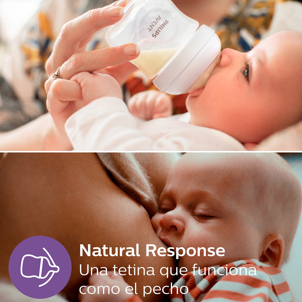Biberón Philips Avent Natural Response, 125, 260 o 330ml - Transparente Transparente-3