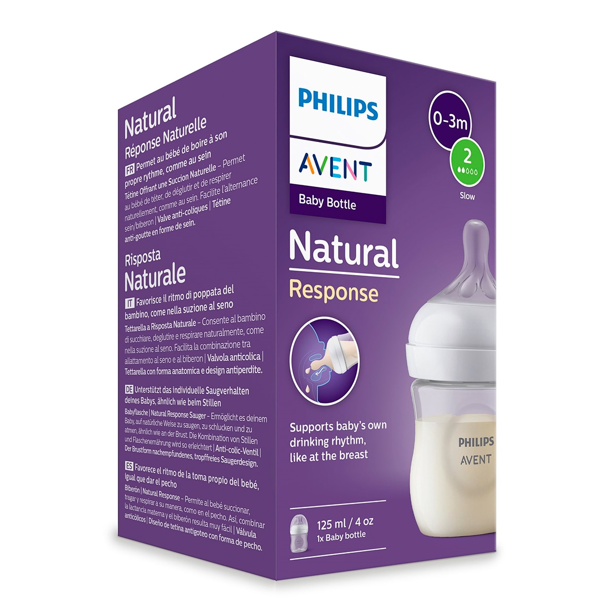 Biberón Philips Avent Natural Response, 125, 260 o 330ml - Transparente Transparente-9