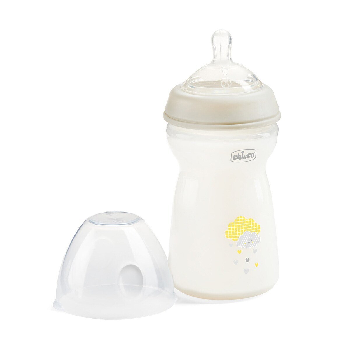 Biberão de Plástico Natural Feeling Fluxo Rápido 330 ml 6m+ - Cinzento Cinzento-2