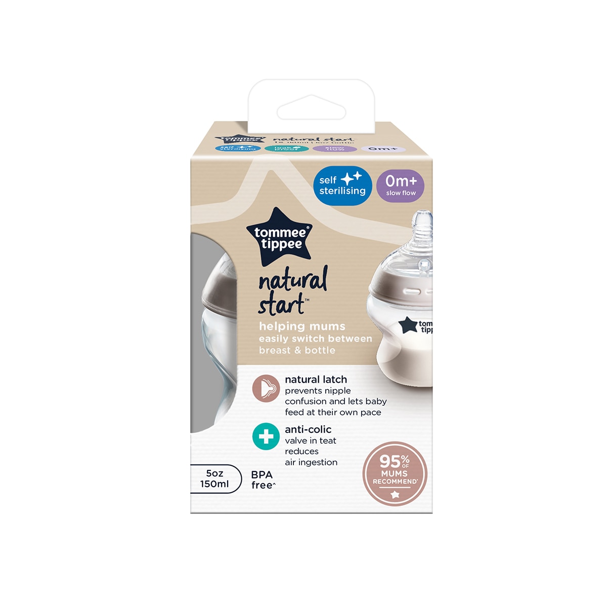 Biberones Tommee Tippee Natural Start, 150ml - Blanco Blanco-3