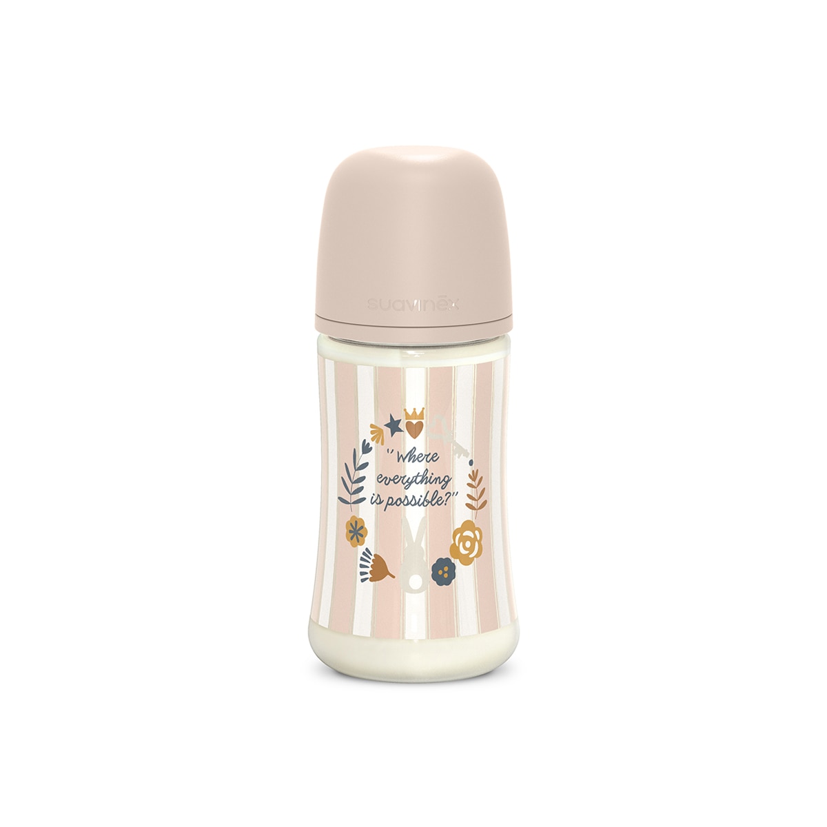 Suavinex - Biberón Poliamida con tetina Fisiológica SX Pro Suavinex Wonderland Flujo Medio 270ml.