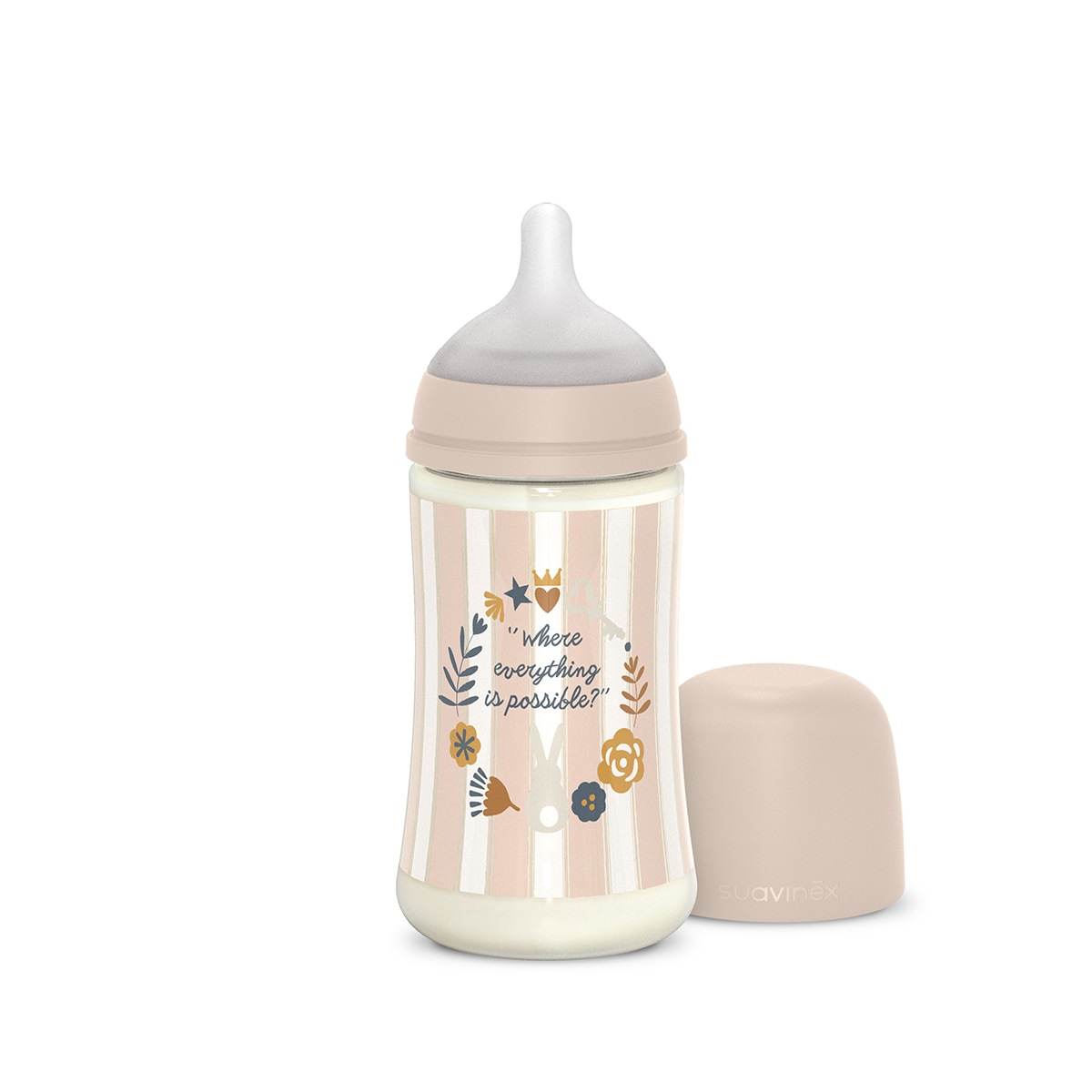 Biberón Poliamida con tetina Fisiológica SX Pro Suavinex Wonderland Flujo Medio 270ml Rosa claro Rosa claro-2