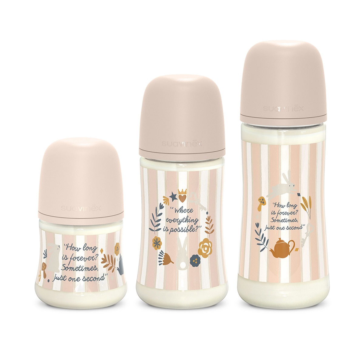 Biberón Poliamida con tetina Fisiológica SX Pro Suavinex Wonderland Flujo Medio 270ml Rosa claro Rosa claro-3