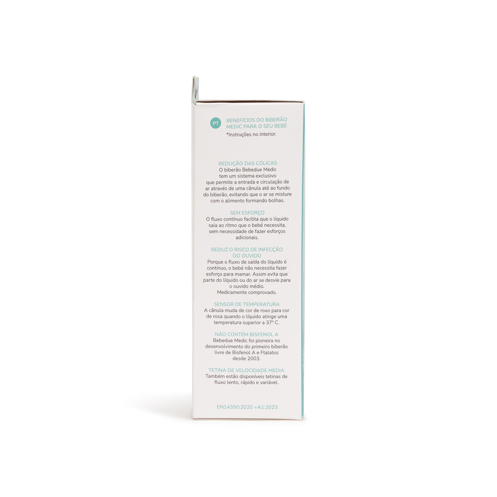 Biberão Anticólicas Bebedue Medic - 260 ml Branco-4