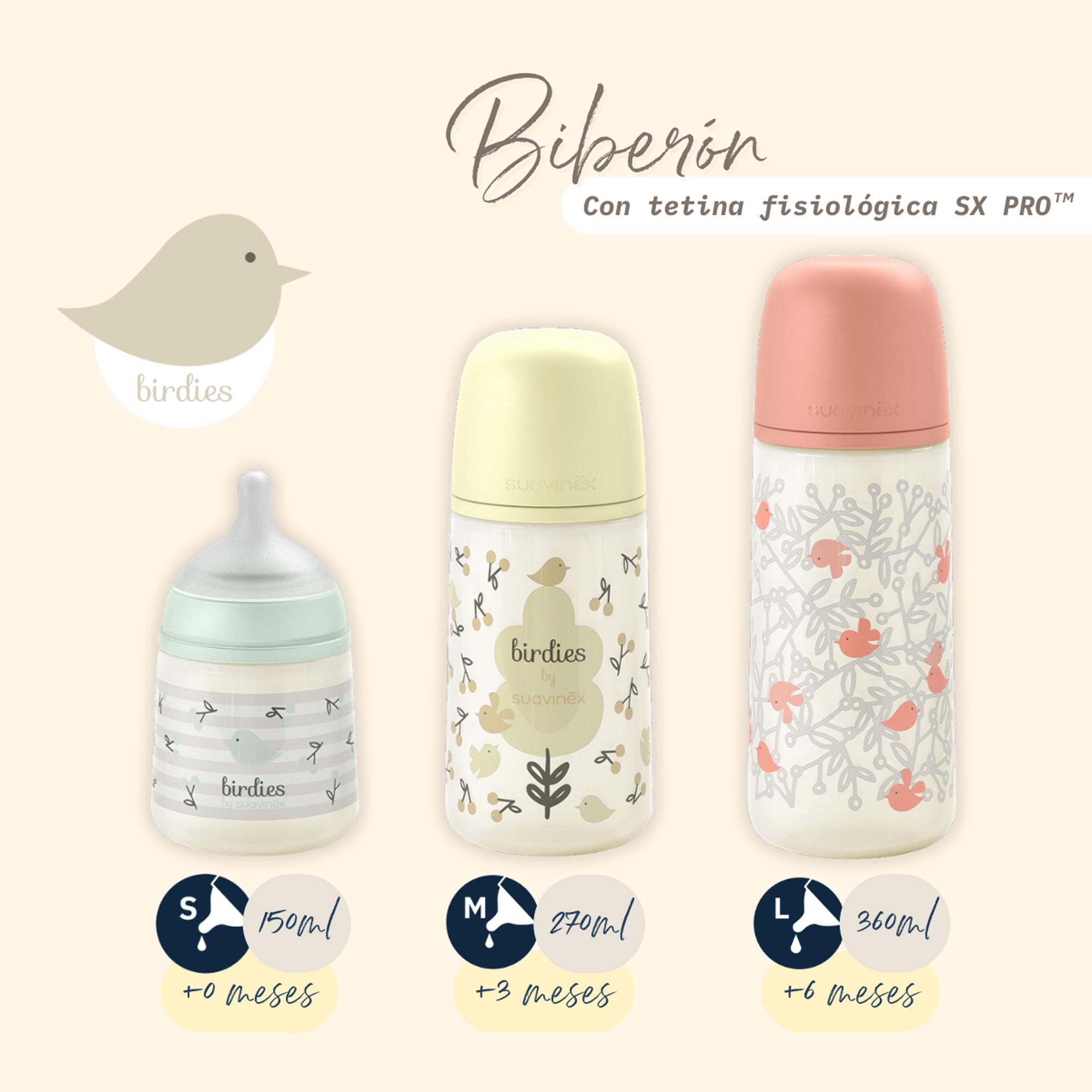 Biberão Fisiológico SX Pro Fluxo Médio 270 ml Coleção Birdies Verde-antiquário-4