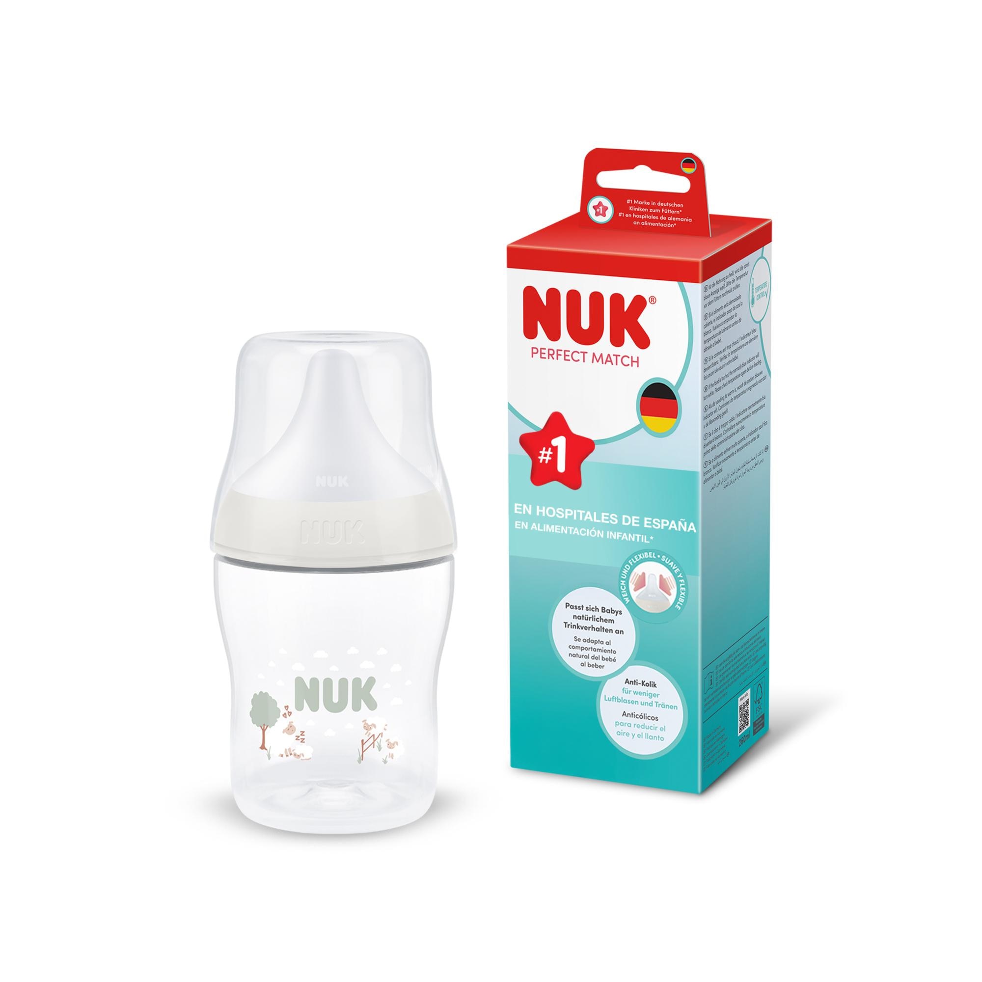 Imagen 6 de Biberon perfect match NUK con control temperatura 150ml - Arena Arena
