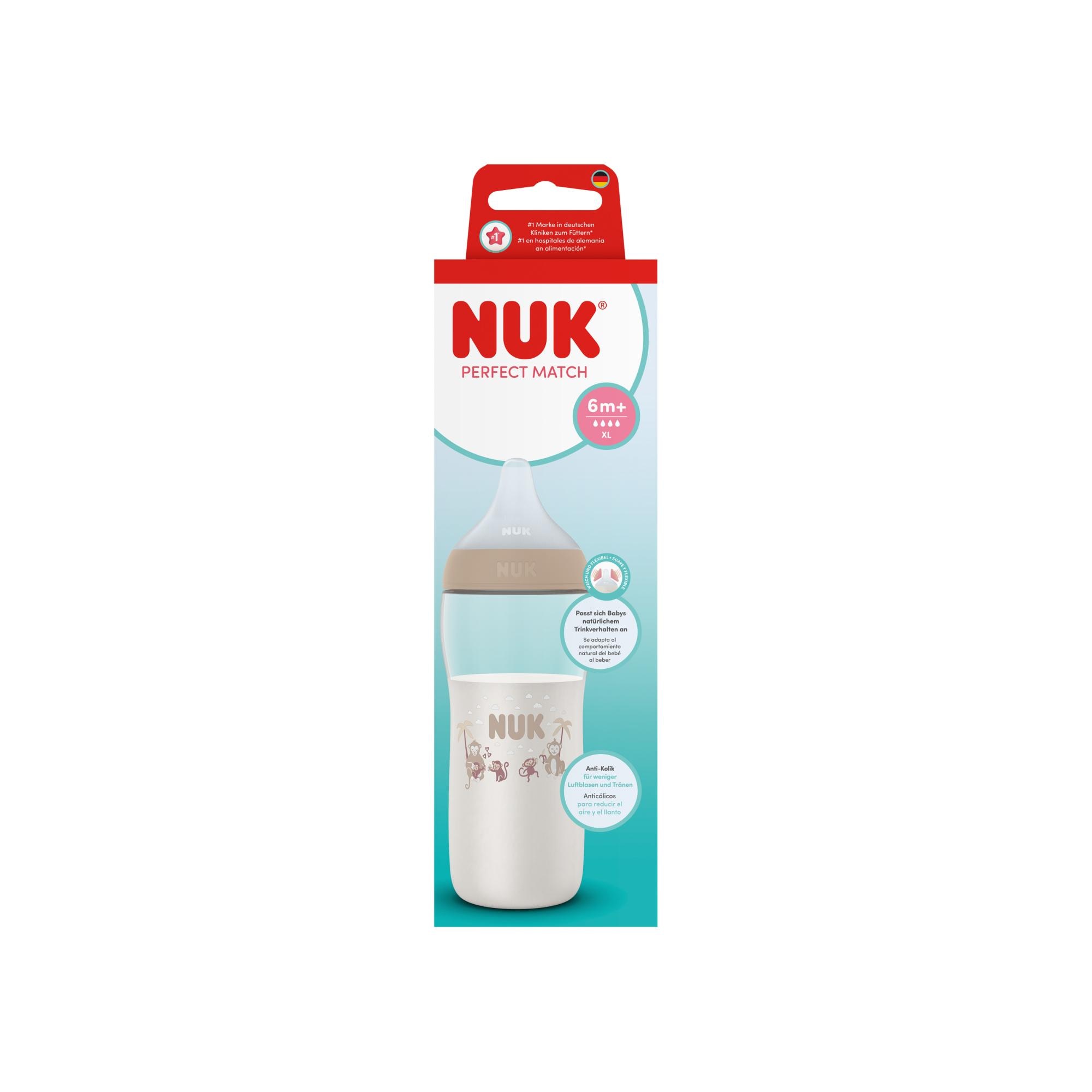 Imagen 6 de Biberón perfect match NUK con control temperatura 360ml - Beige Sierra Beige Sierra