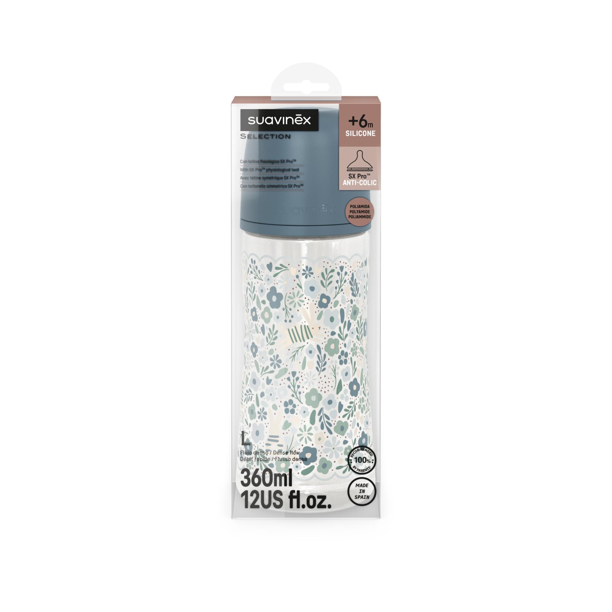 Imagen 3 de Biberón Poliamida con tetina Fisiológica SX Pro Suavinex Wonderland 2.0 Flujo Denso 360ml - Azul claro Azul claro