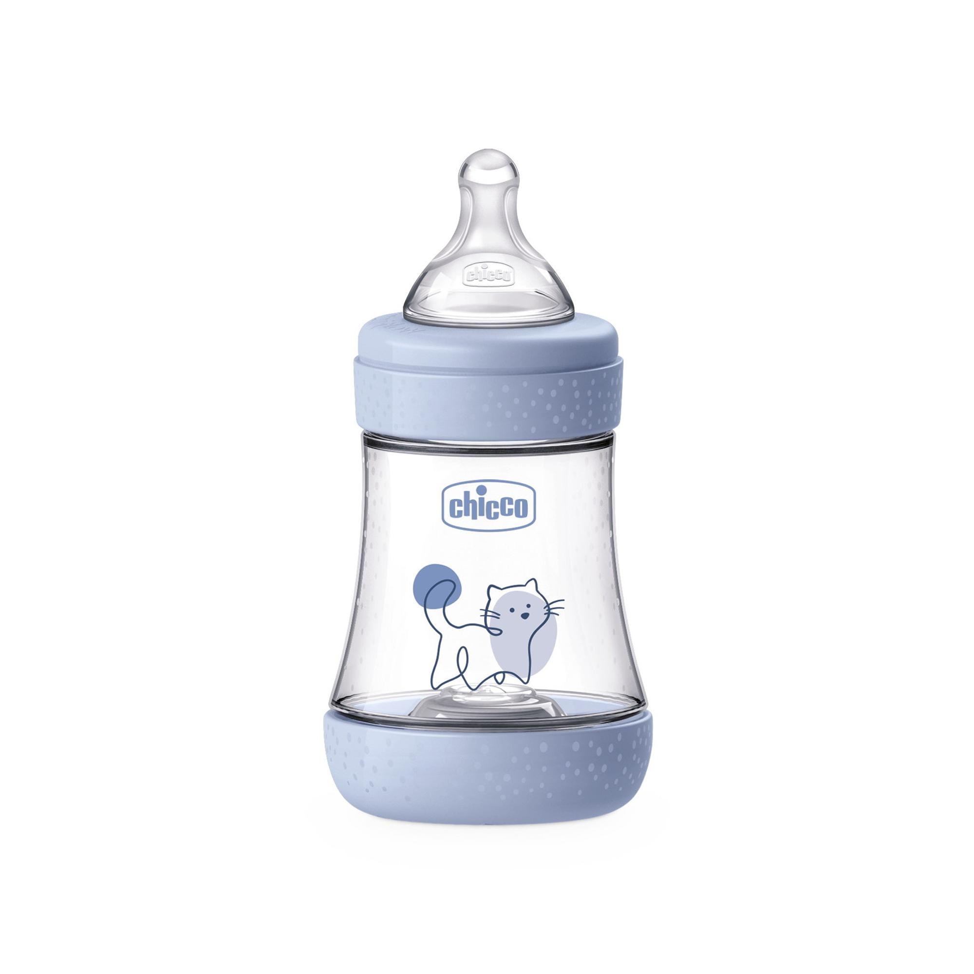 Biberón Chicco Perfect5 flujo lento 150 ml 0m+ - Azul claro Azul claro-2
