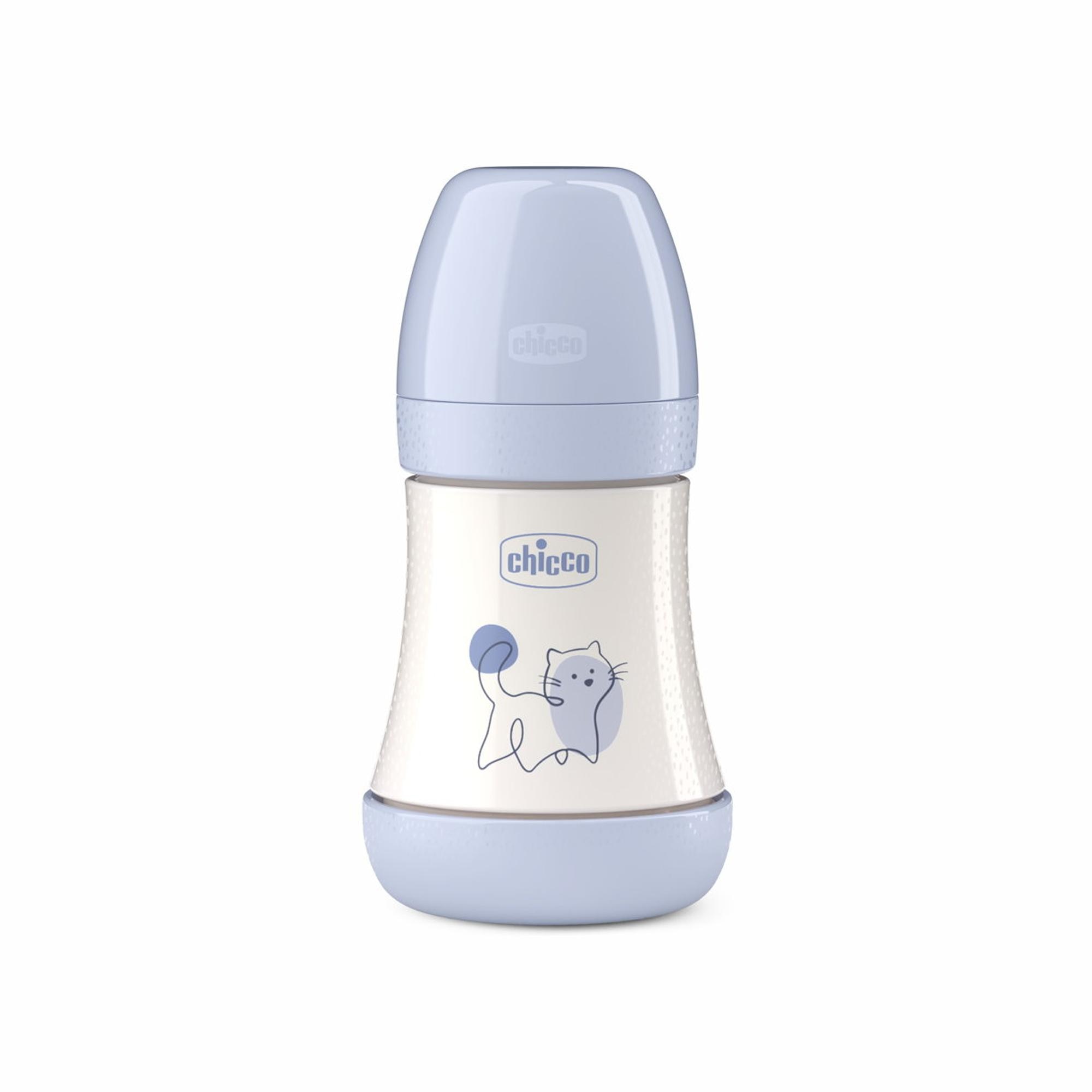 Biberón Chicco Perfect5 flujo lento 150 ml 0m+ - Azul claro Azul claro-3
