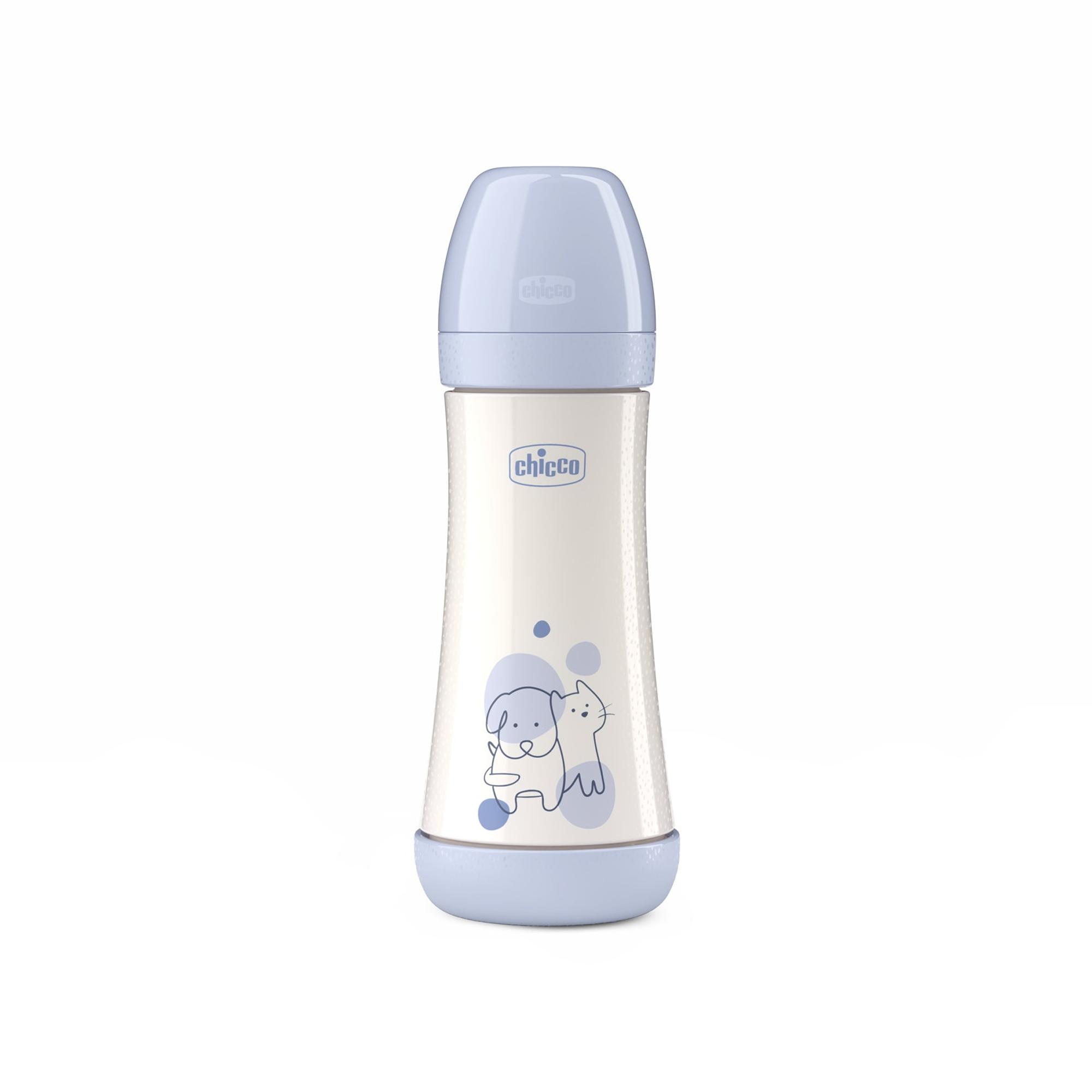 Biberón Chicco Perfect5 flujo rápido 300 ml 4m+ - Azul claro Azul claro-3