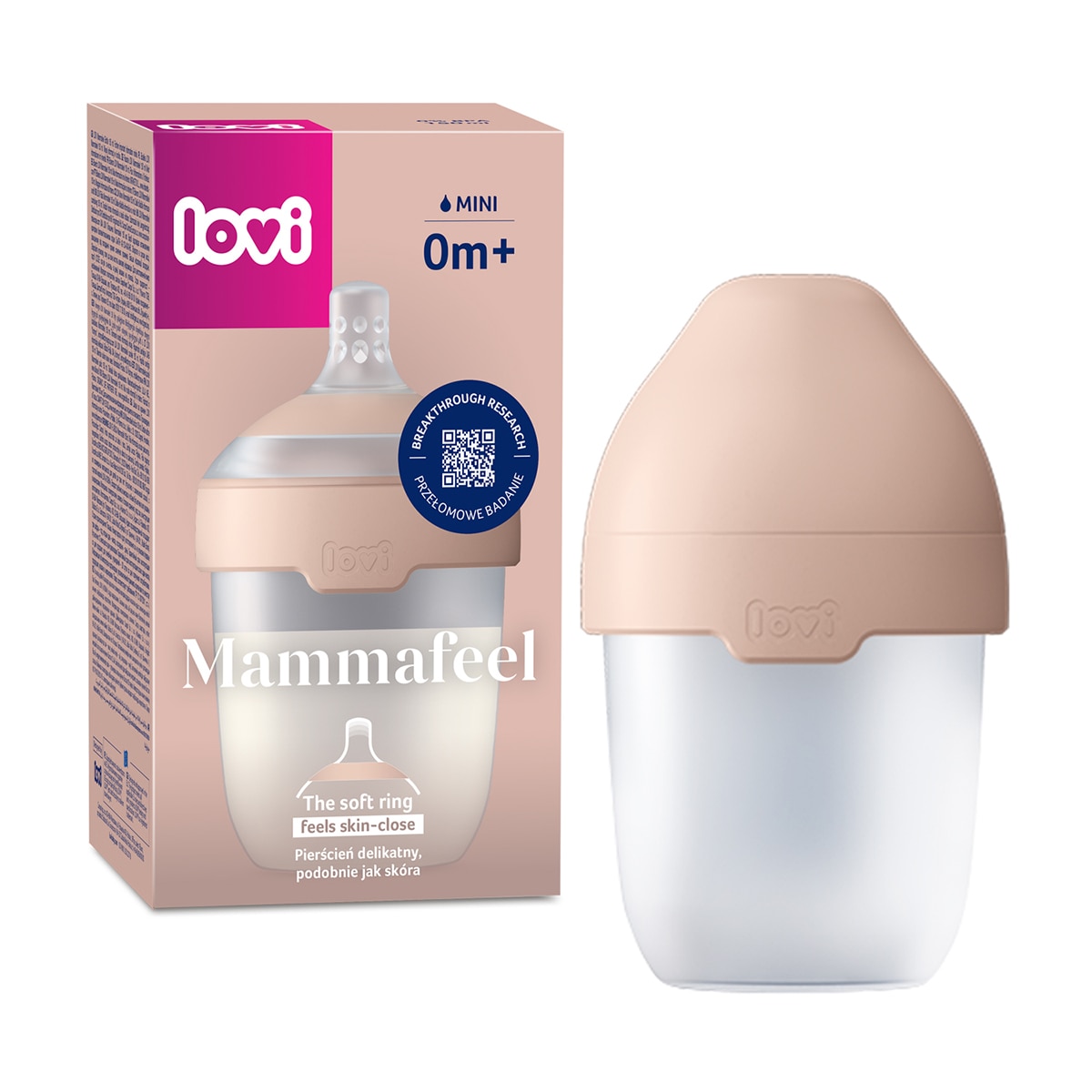 Imagen 0 de Biberón lactancia mixta LOVI Mammafeel 150ml Natural