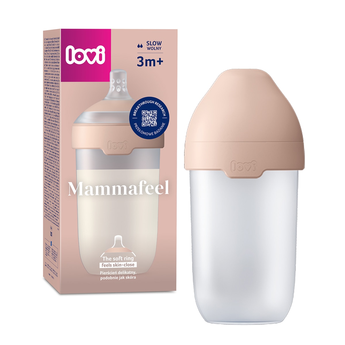 Imagen 0 de Biberón lactancia mixta LOVI Mammafeel 250ml Natural