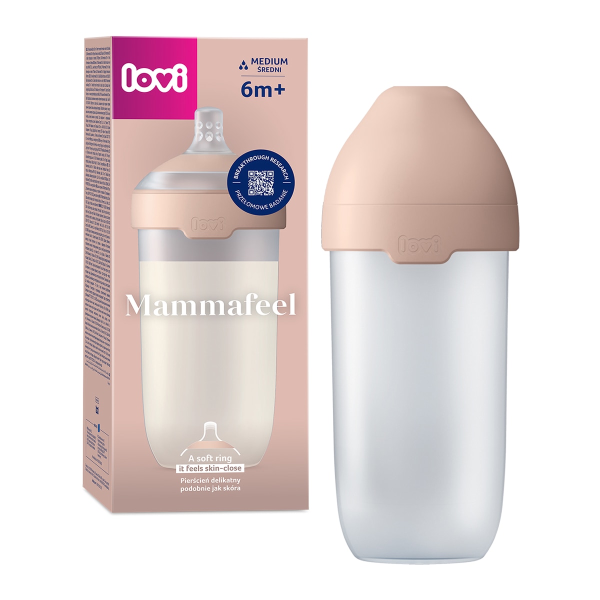 Imagen 0 de Biberón lactancia mixta LOVI Mammafeel 330ml Natural
