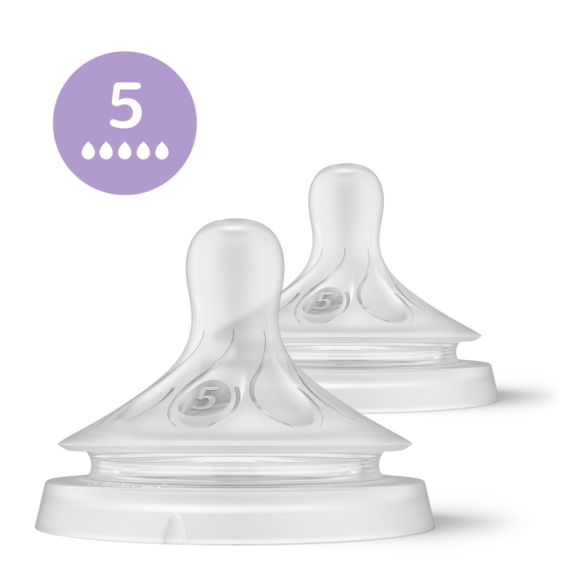 Philips Avent - 2 Tetinas flujo muy rápido Philips Avent Natural Response, Flujo 5.