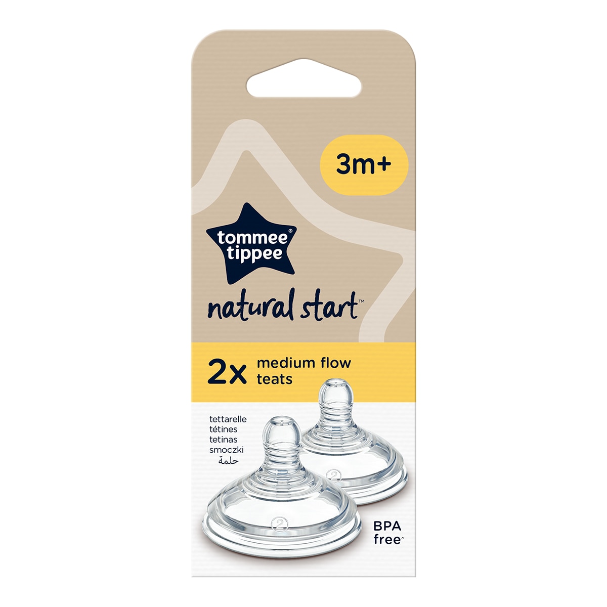 Tetinas Tommee Tippee Natural Start, Flujo Medio - Blanco Blanco-2