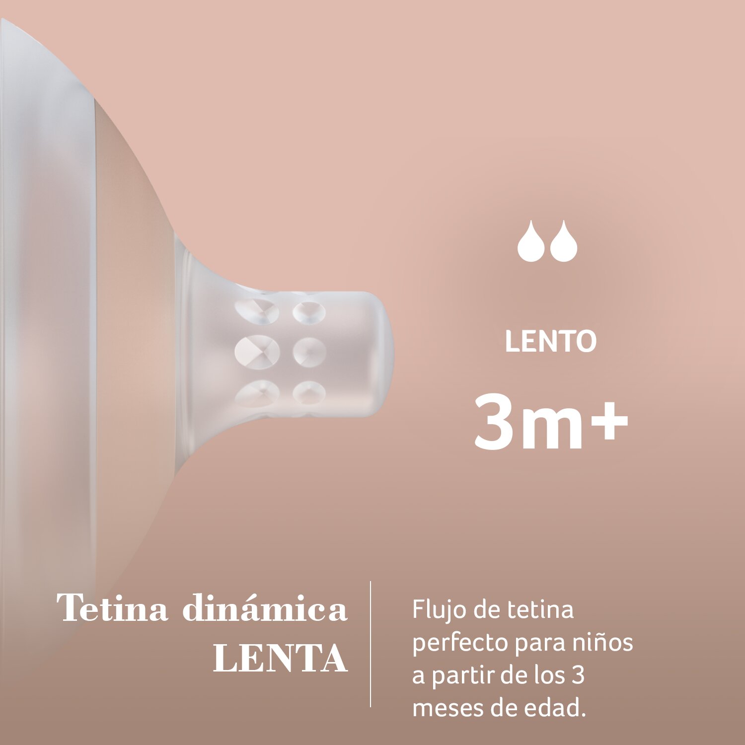 Tetina silicona LOVI Mammafeel Dynamic flujo lento 3m+ - Natural Natural-4