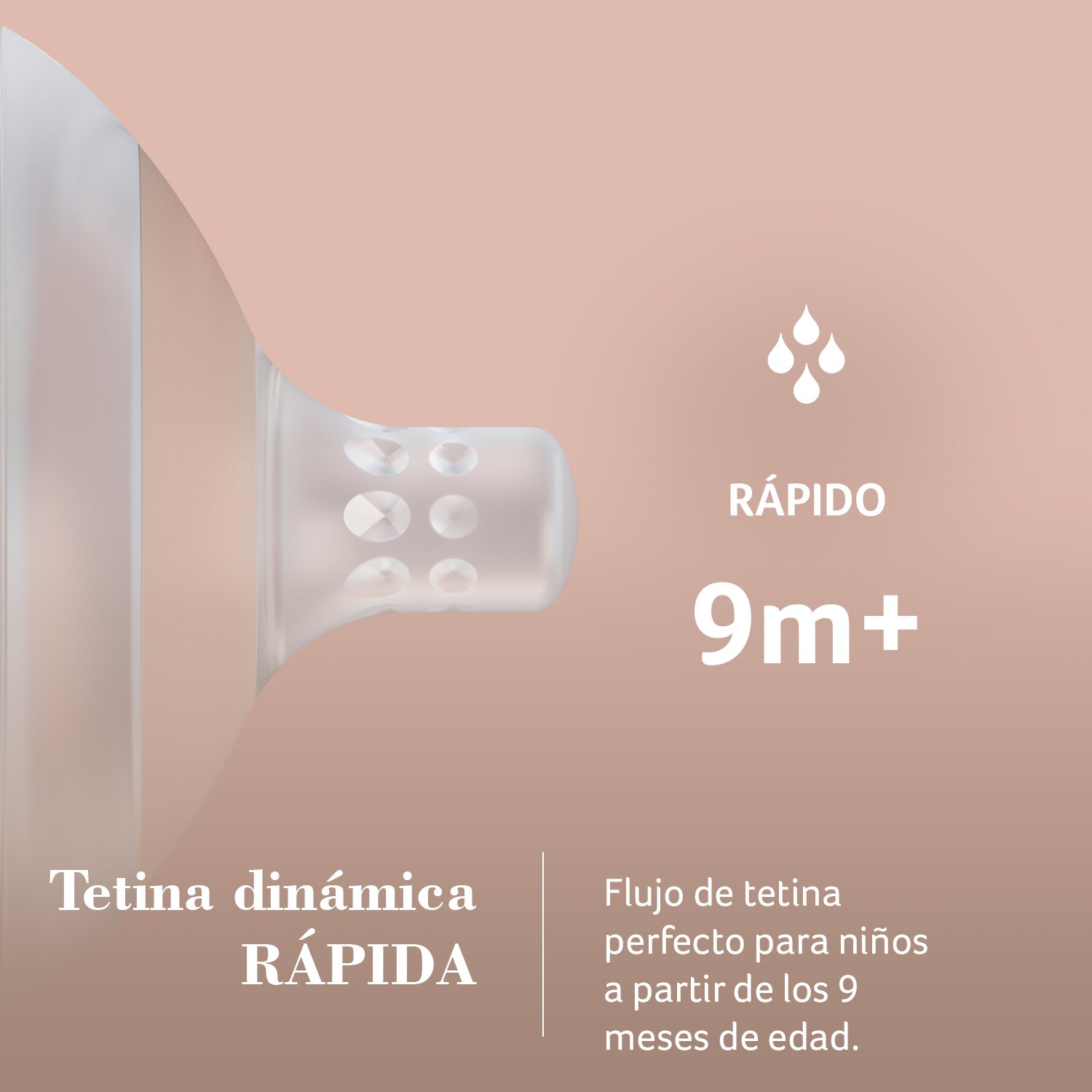 Tetina silicona LOVI Mammafeel Dynamic flujo rápido 9m+ - Natural Natural-4