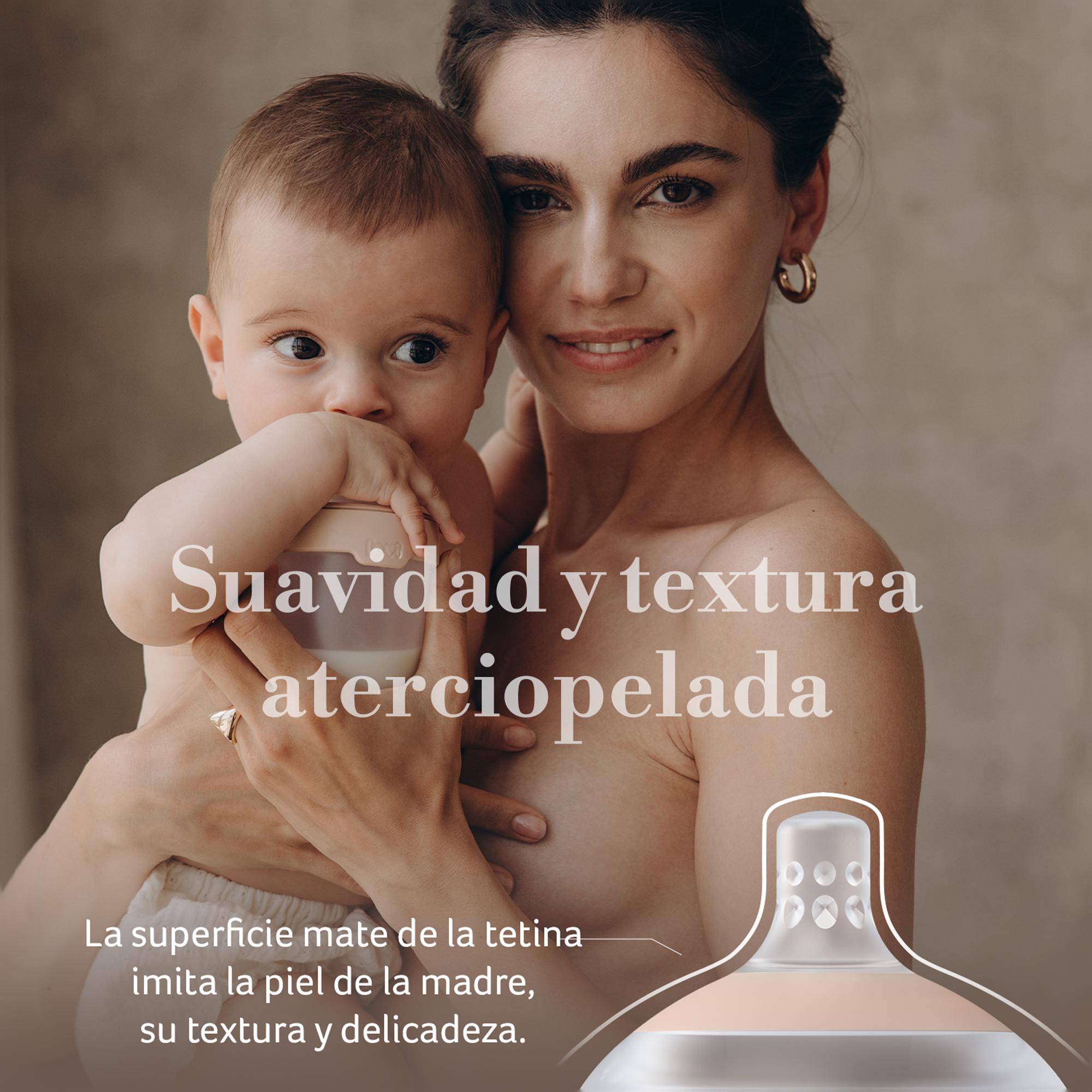 Tetina silicona LOVI Mammafeel Dynamic flujo rápido 9m+ - Natural Natural-6