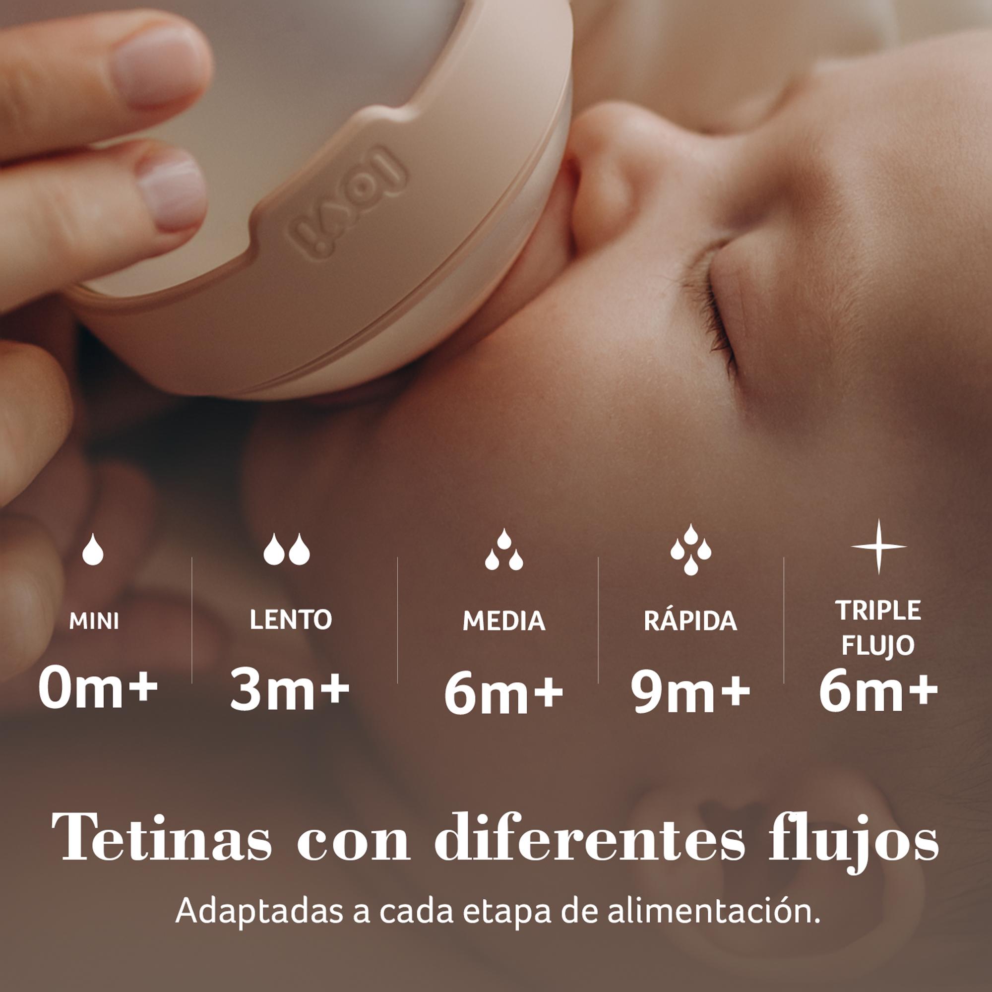 Tetina silicona LOVI Mammafeel Dynamic flujo rápido 9m+ - Natural Natural-19