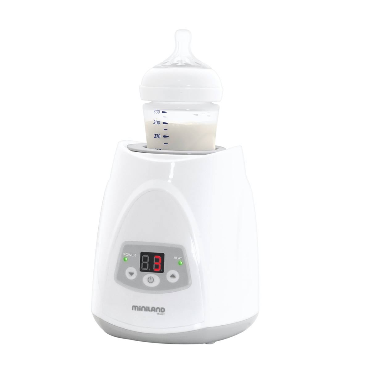 Miniland - Calienta Biberones Miniland Baby Warmy Digy con Display blanco-gris.