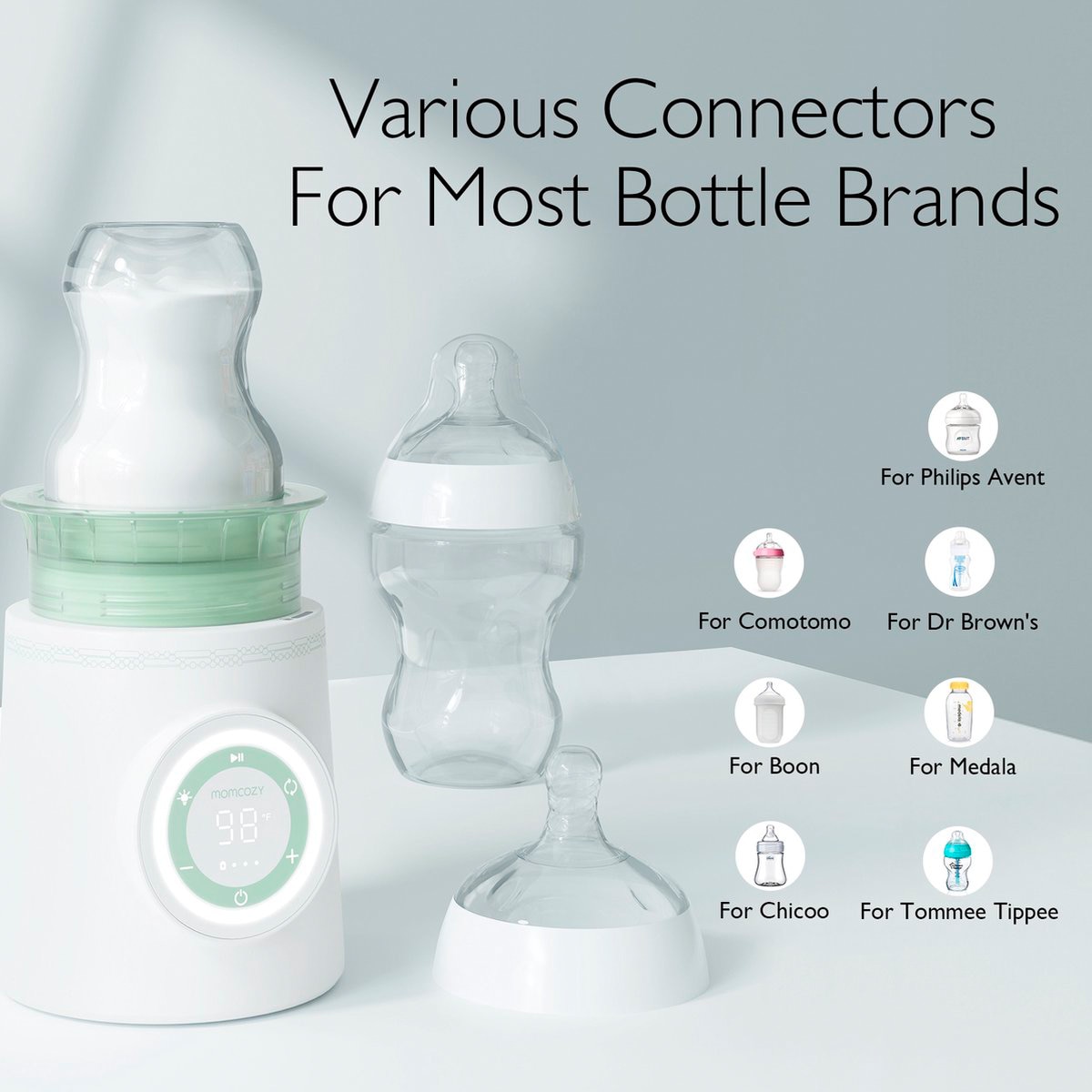 Aquecedor de biberões Momcozy portátil Branco-3