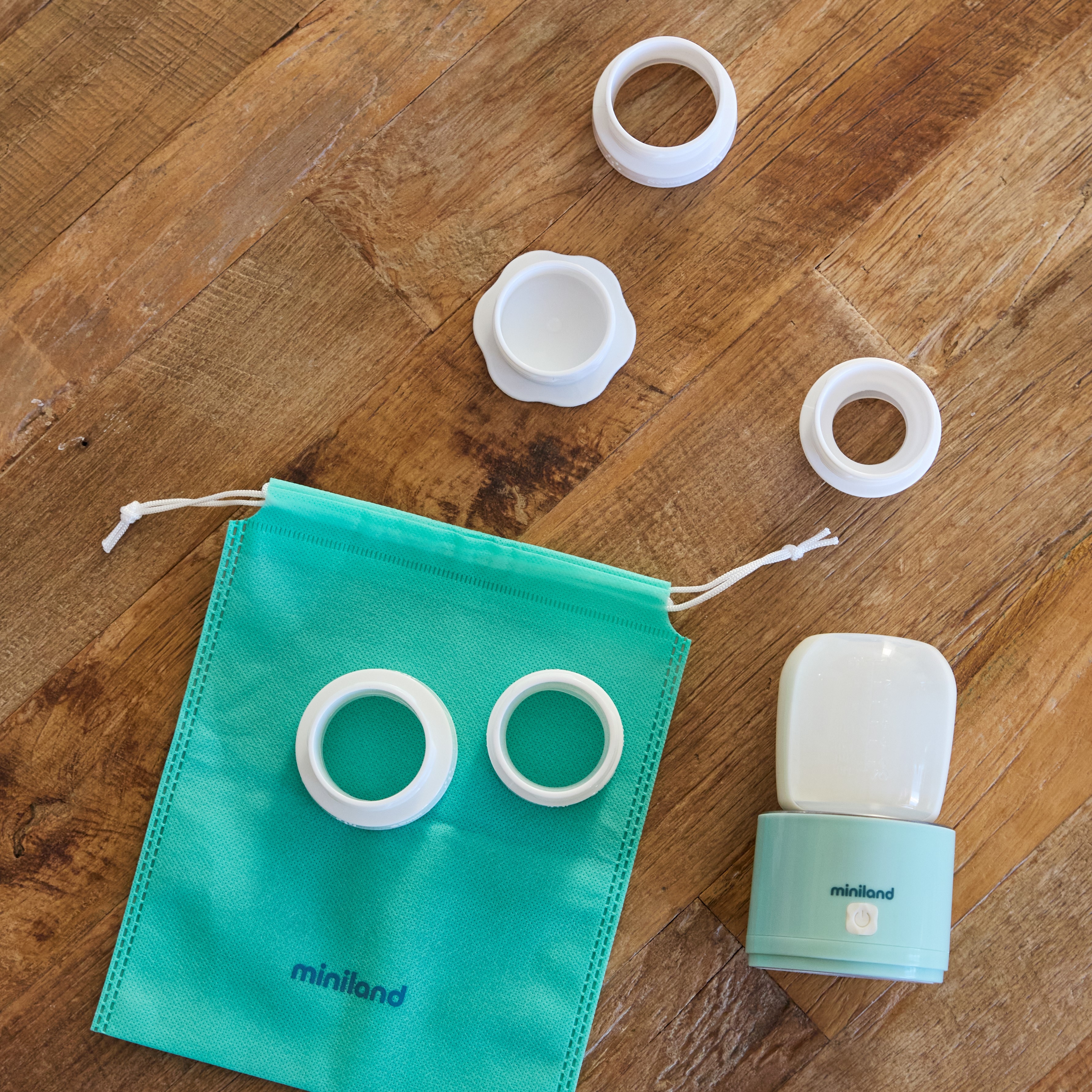 Aquecedor de Biberões Portátil Warmy On The Go Verde Água-10