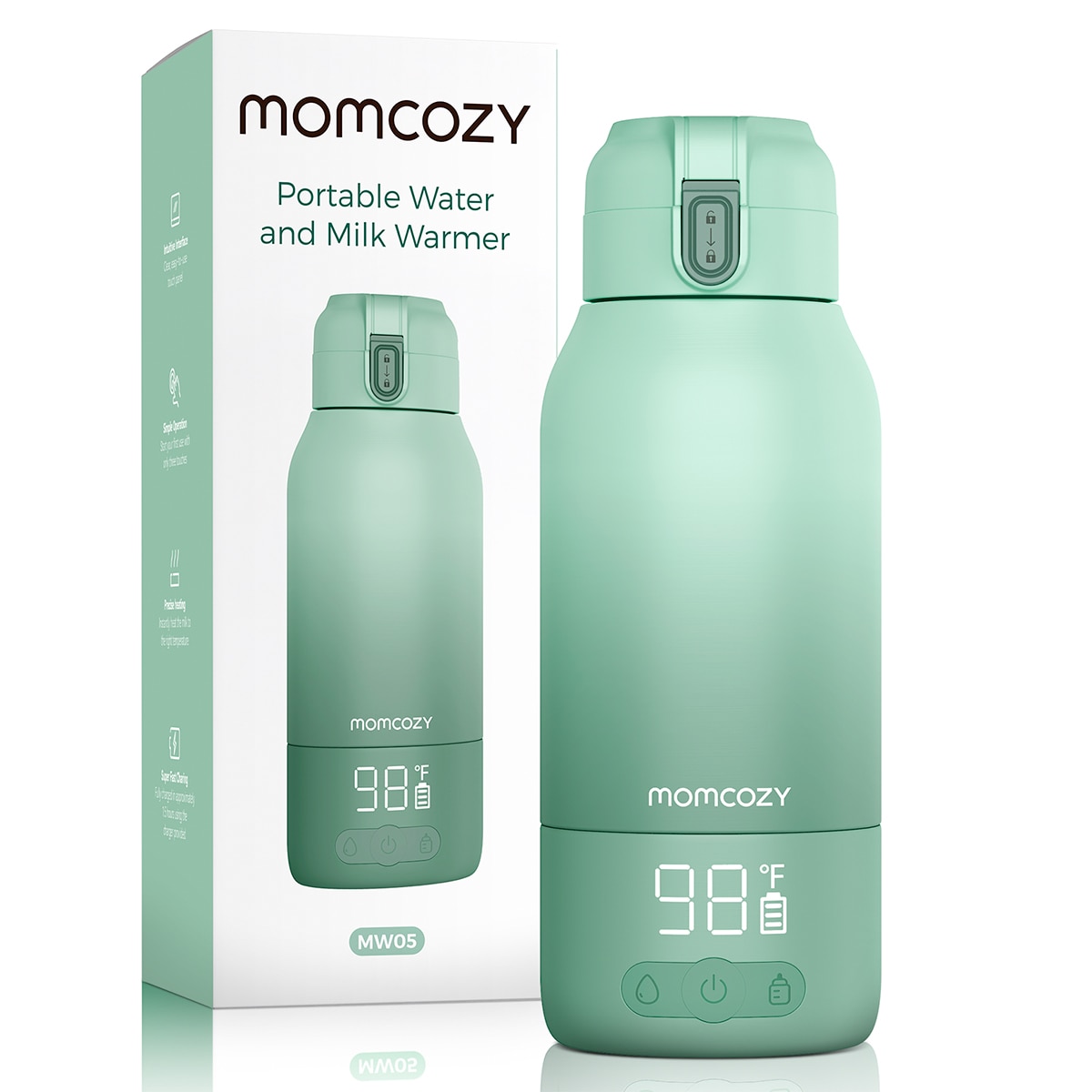 Aquecedor de biberões Momcozy portátil Branco-4