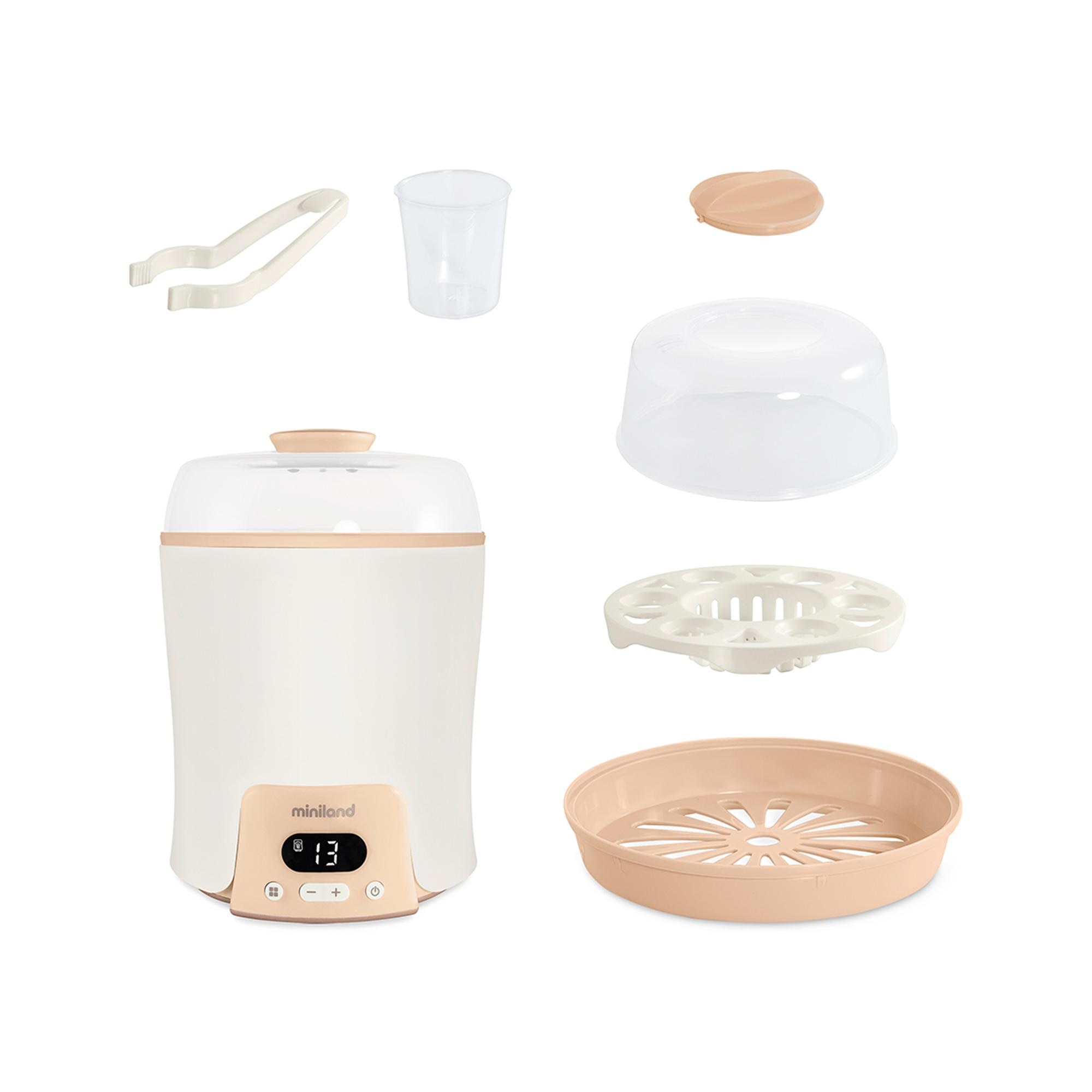 Aquecedor de Biberões, Esterilizador e Vaporizador, 6 em 1. Super 6 Bege-3