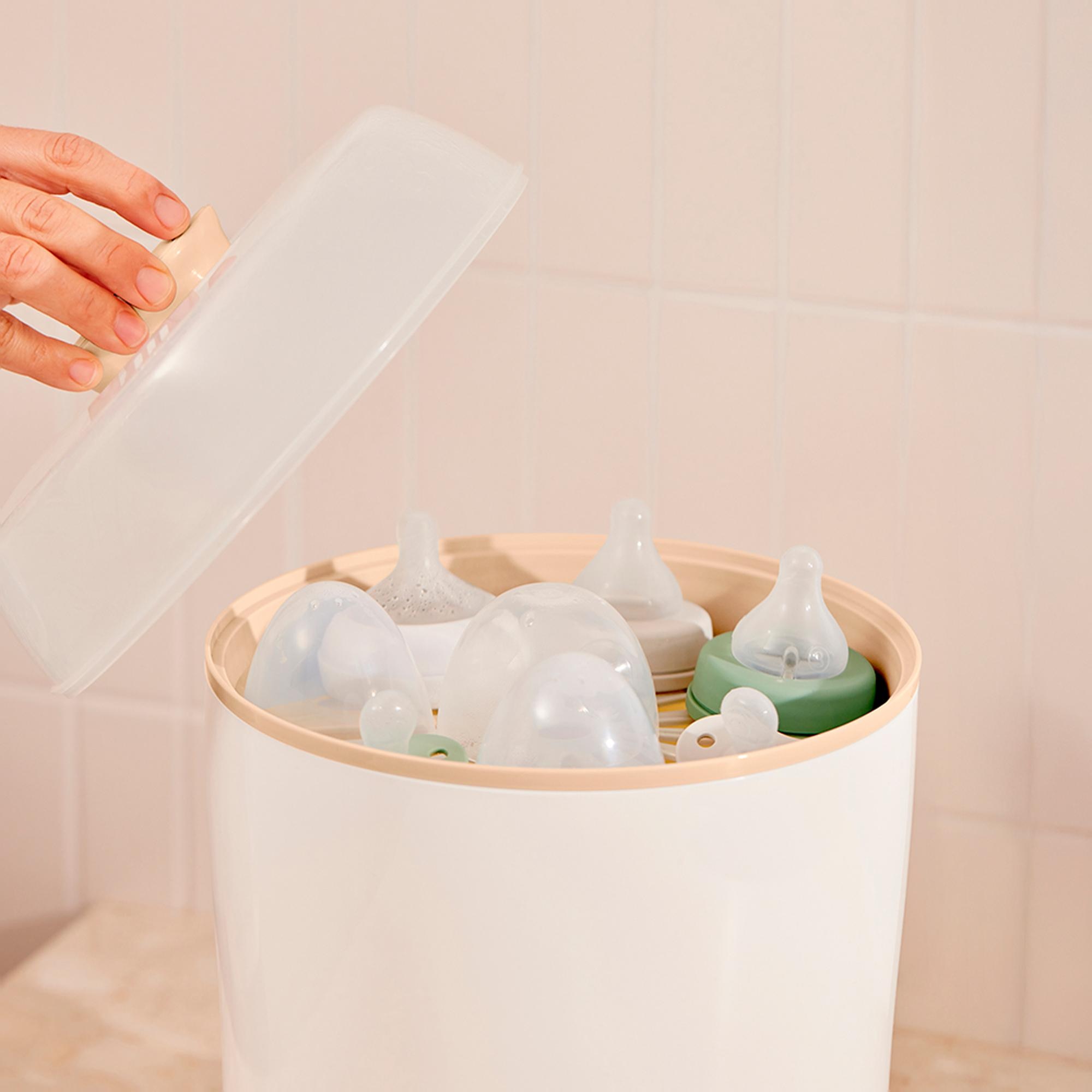 Aquecedor de Biberões, Esterilizador e Vaporizador, 6 em 1. Super 6 Bege-6