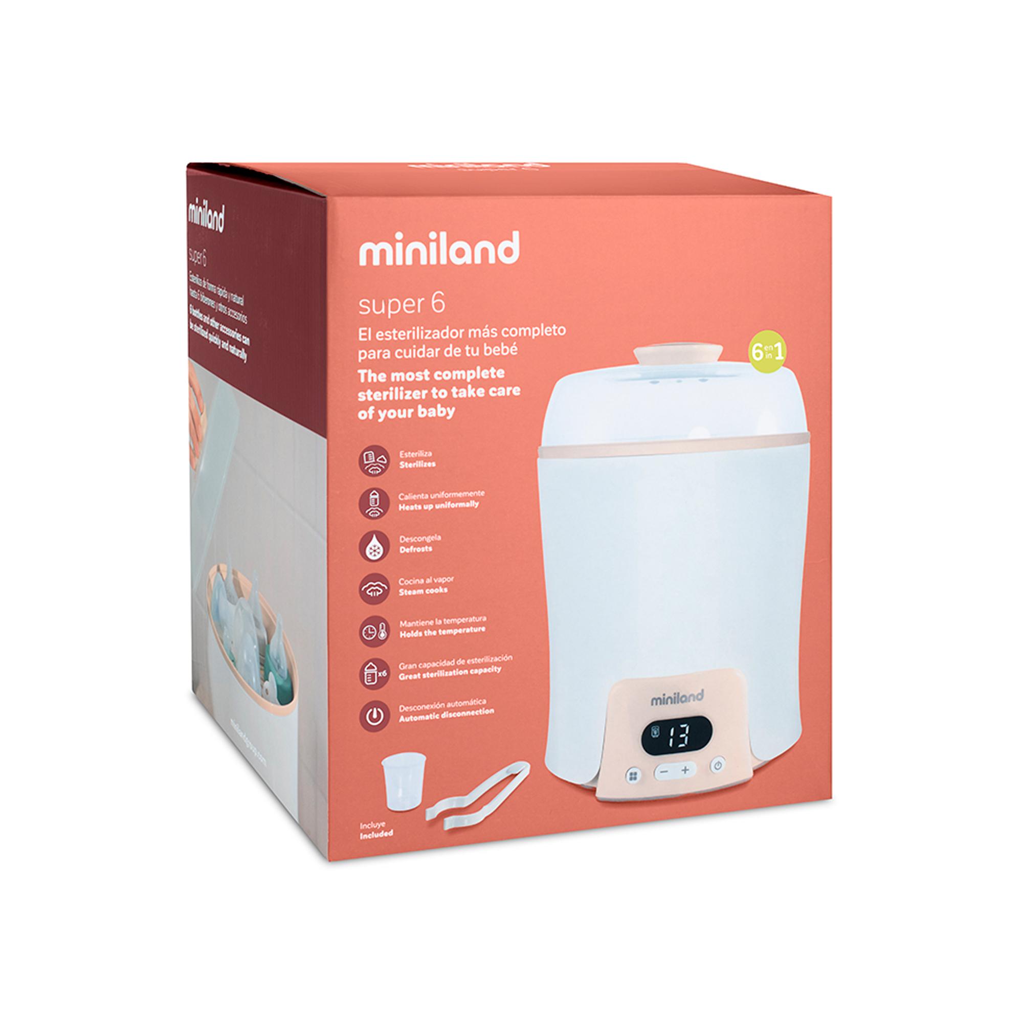 Aquecedor de Biberões, Esterilizador e Vaporizador, 6 em 1. Super 6 Bege-10