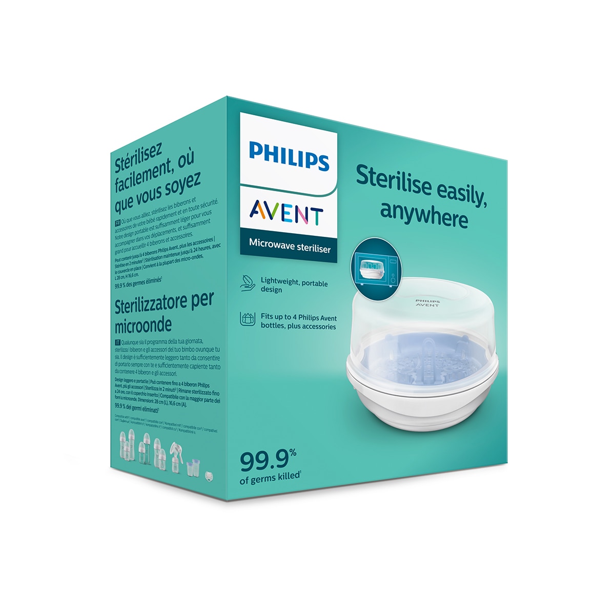 Esterilizador a Vapor Philips Avent para Micro-Ondas branco/transparente Branco / Transparente-5
