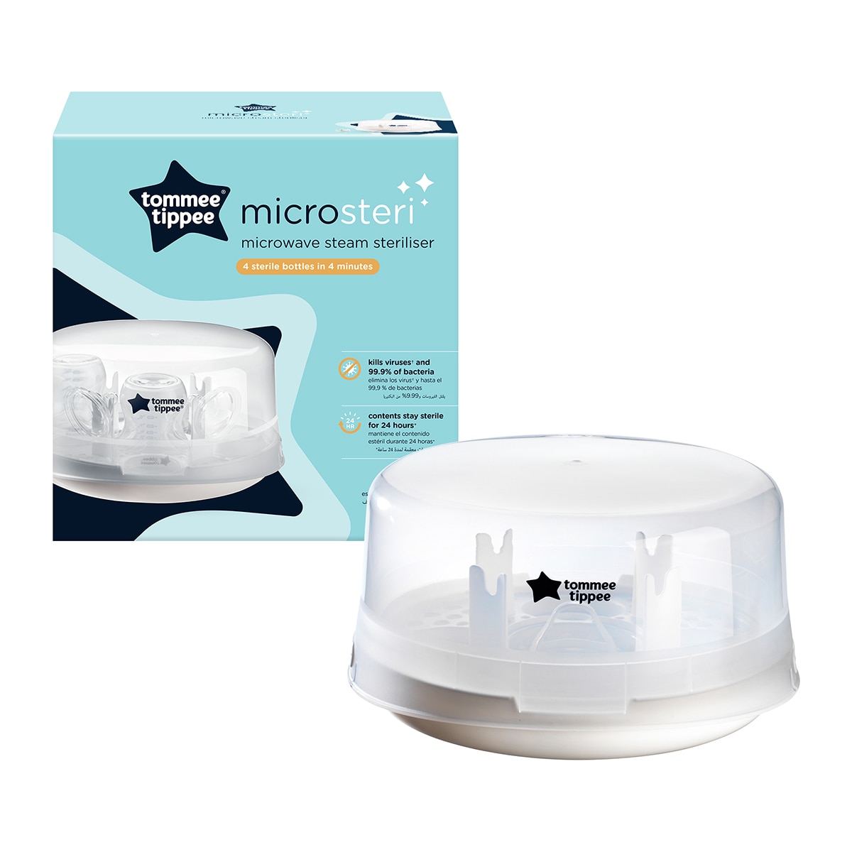 Esterilizador a Vapor Tommee Tippee Closer to Nature para Microondas Blanco Blanco-2