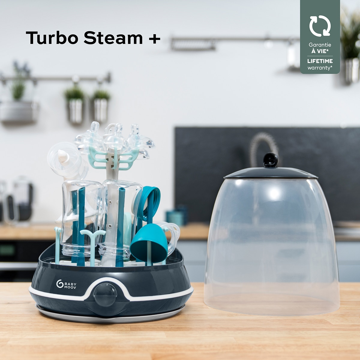 Esterilizador e Seca Biberões Turbo Steam(+) Azul/Cinzento-2