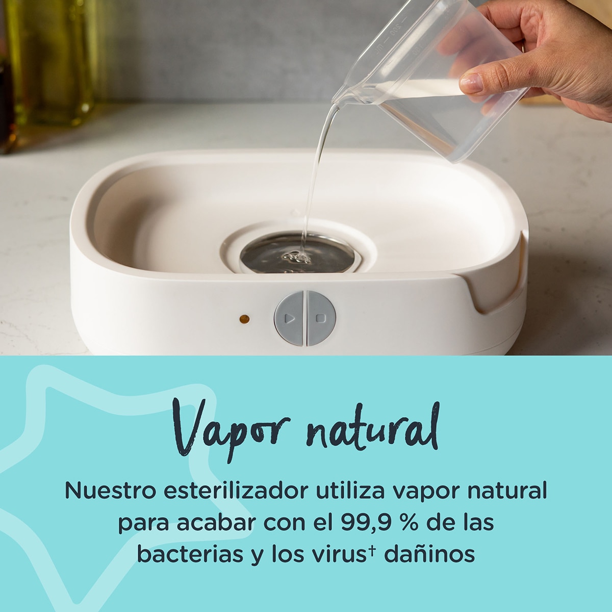 Imagen 2 de Esterilizador Tommee Tippee Advanced de vapor eléctrico (para 6 Biberones) - Blanco Blanco