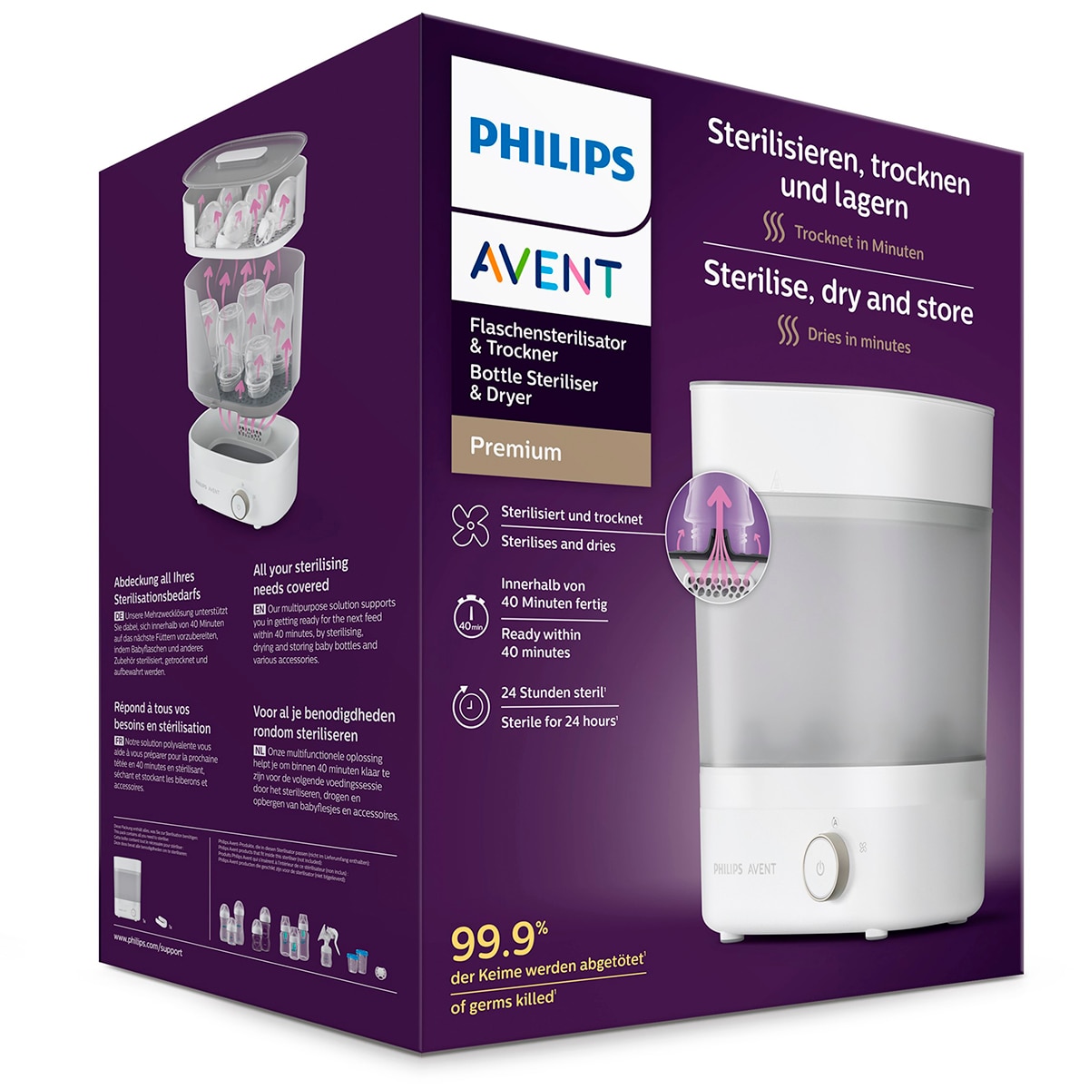 Esterilizador Philips Avent com Secador de Biberões - Branco Branco-7