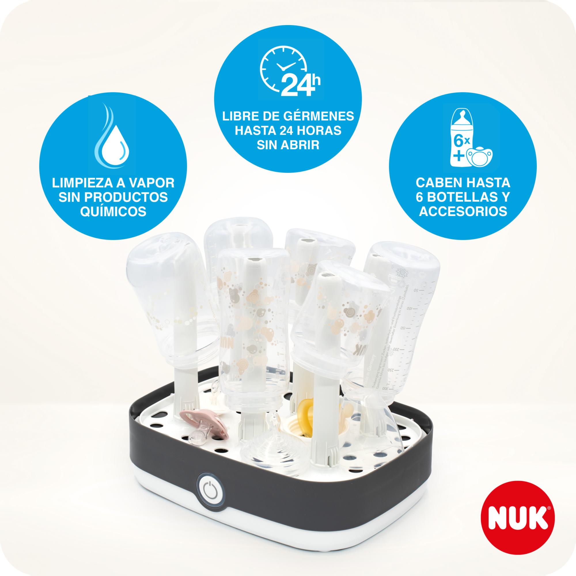 Esterilizador de biberones Nuk express 2 en 1 - Blanco Blanco-3
