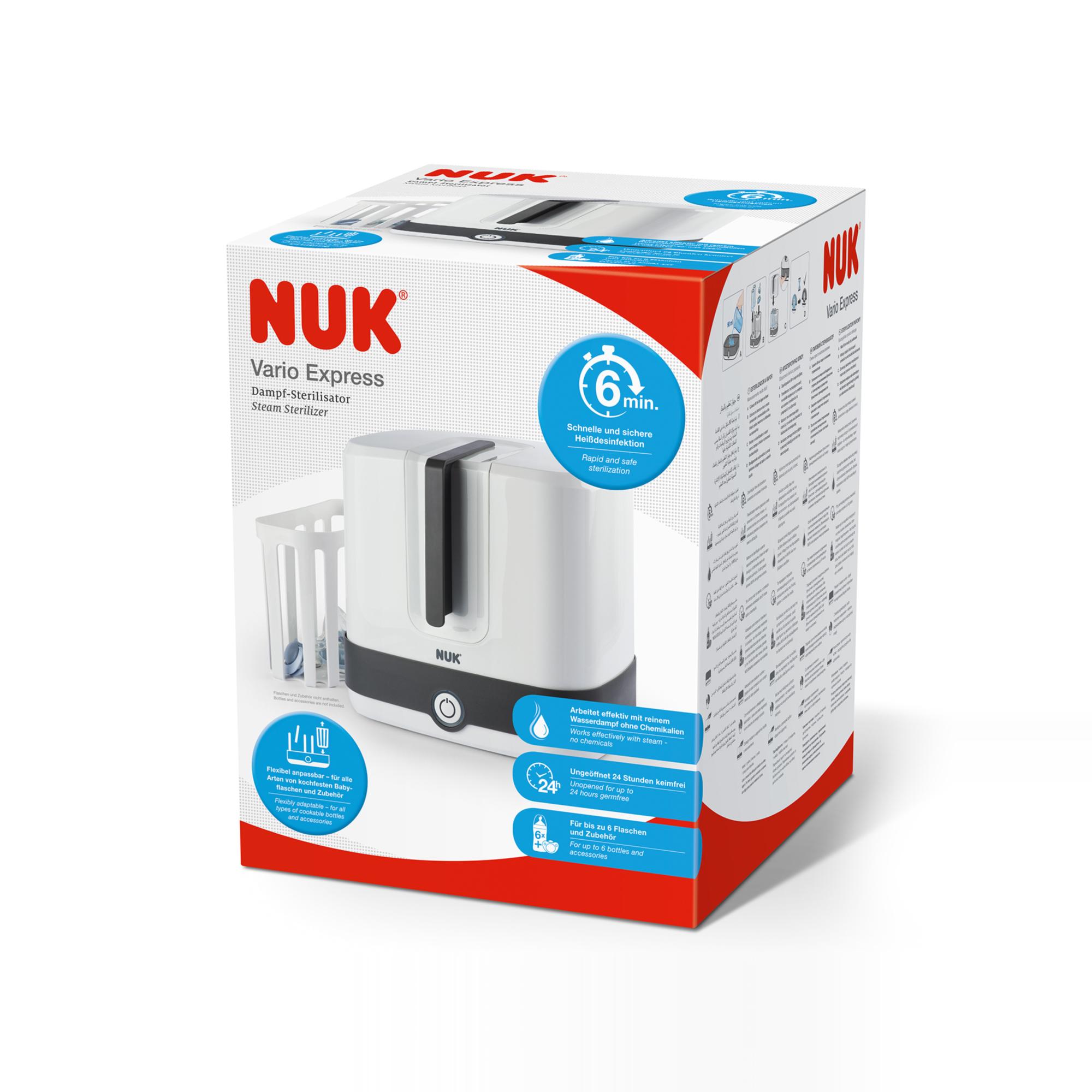 Esterilizador de biberones Nuk express 2 en 1 - Blanco Blanco-7