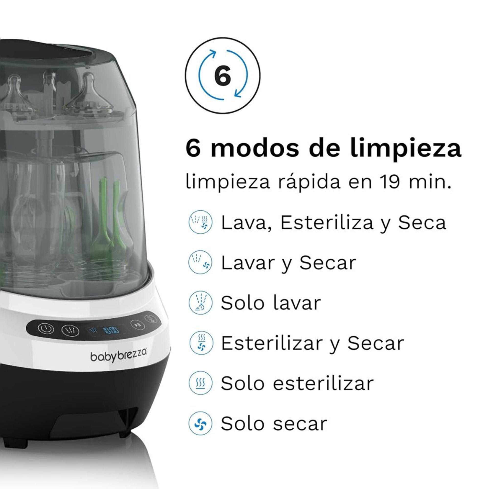 Lavavajillas, secador y esterilizador Baby Brezza para biberones Bottle Washer Pro - Blanco Blanco-5