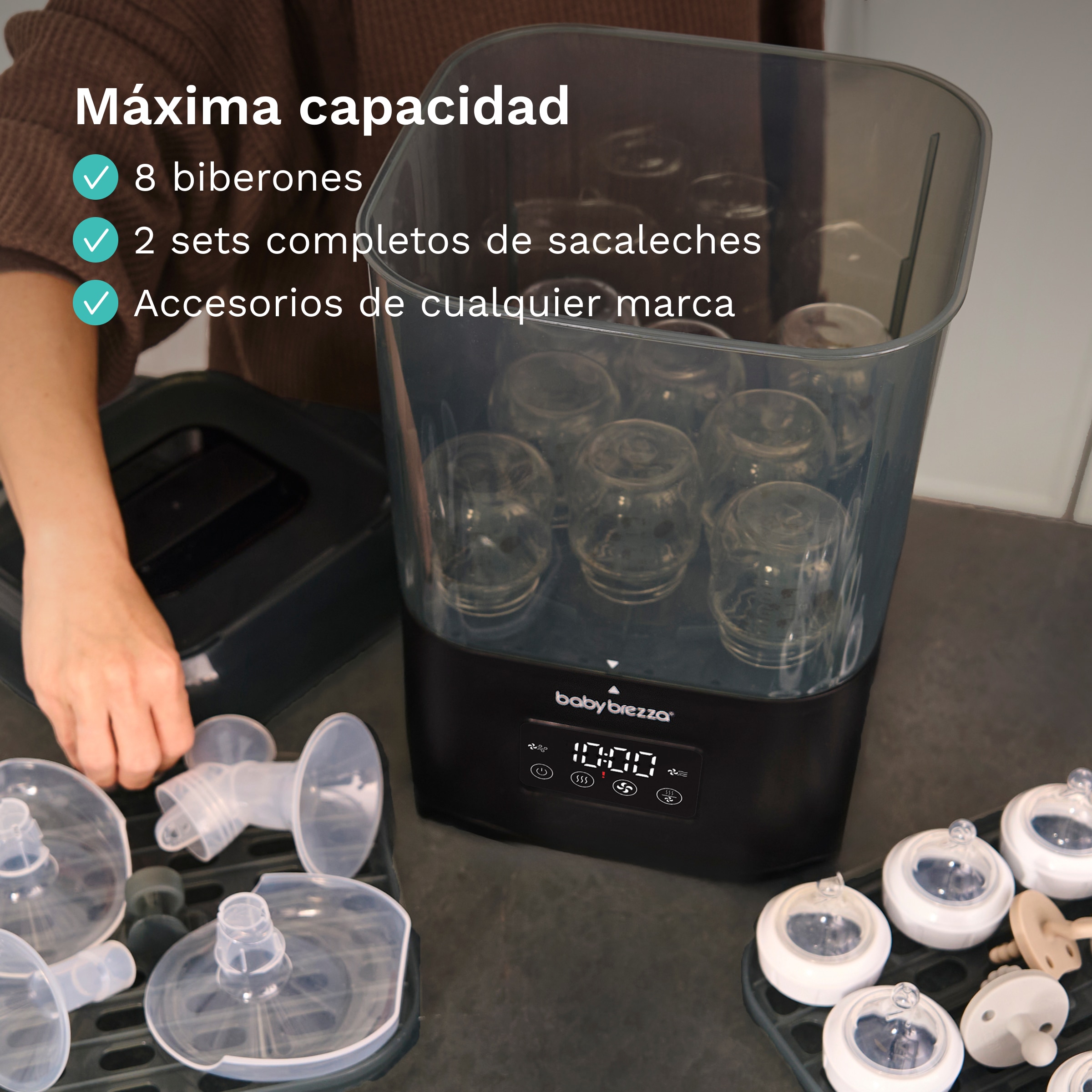 Esterilizador e Secador Baby Brezza de Biberões Superquick Preto-3