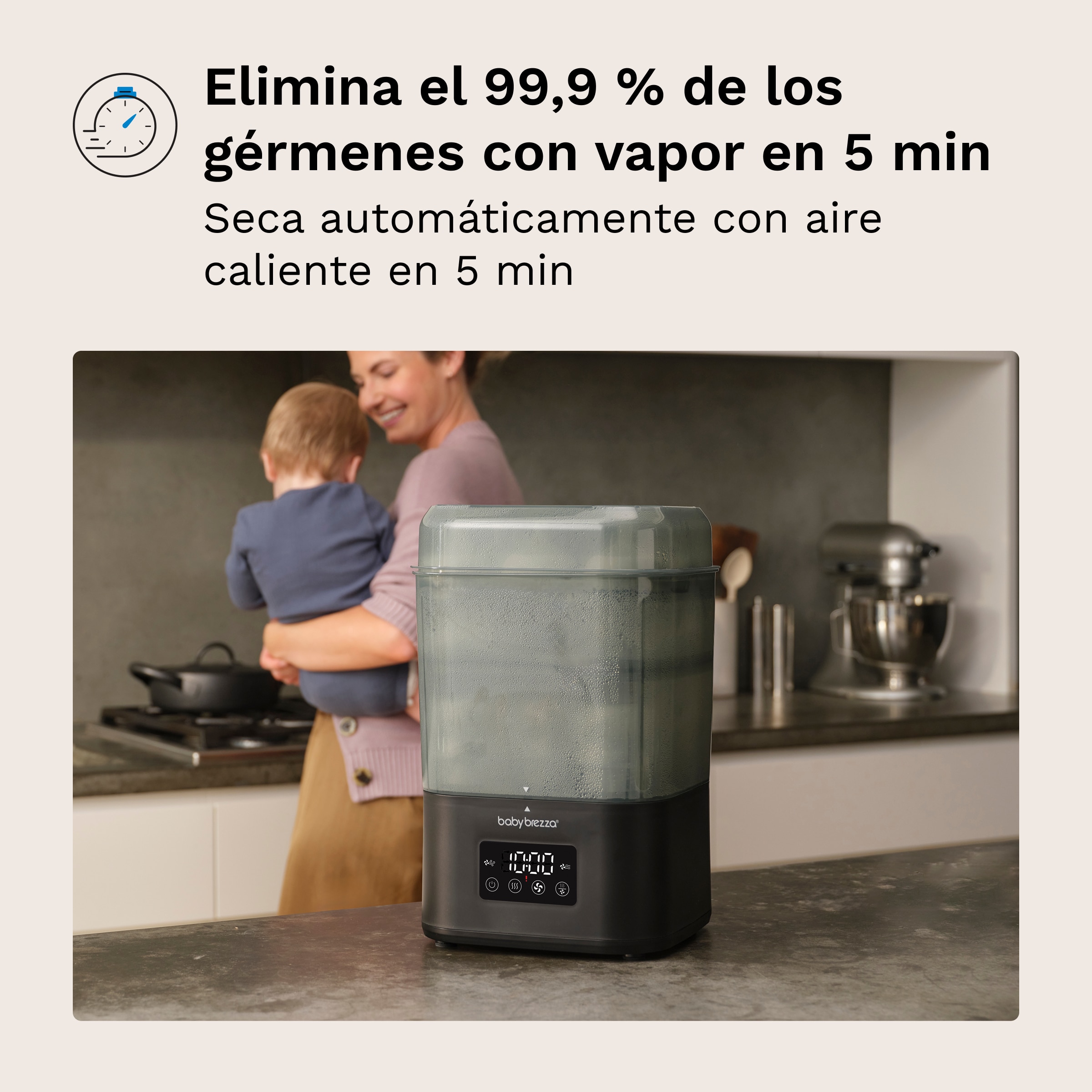 Esterilizador e Secador Baby Brezza de Biberões Superquick Preto-4
